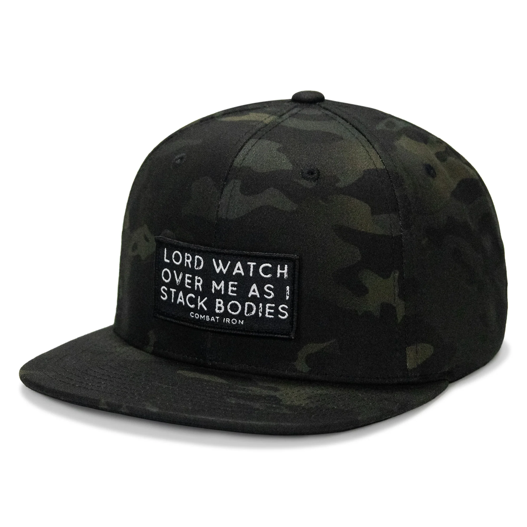 Lord Watch Over Me As I Stack Bodies Patch Flatbill Hat - Image 7