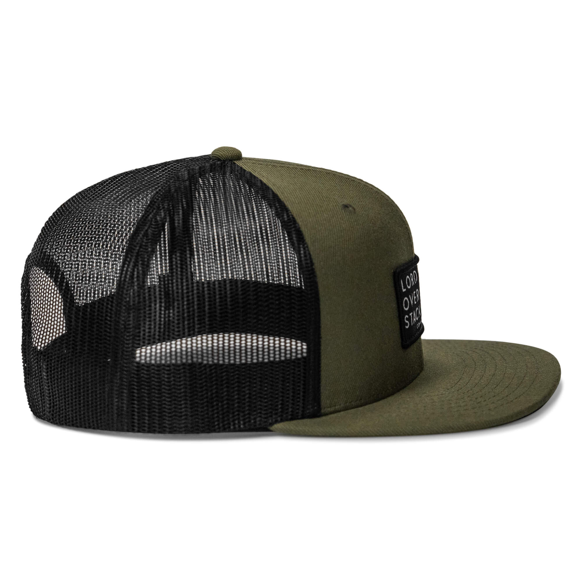 Lord Watch Over Me As I Stack Bodies Patch Flatbill SnapBack Hat - Image 14