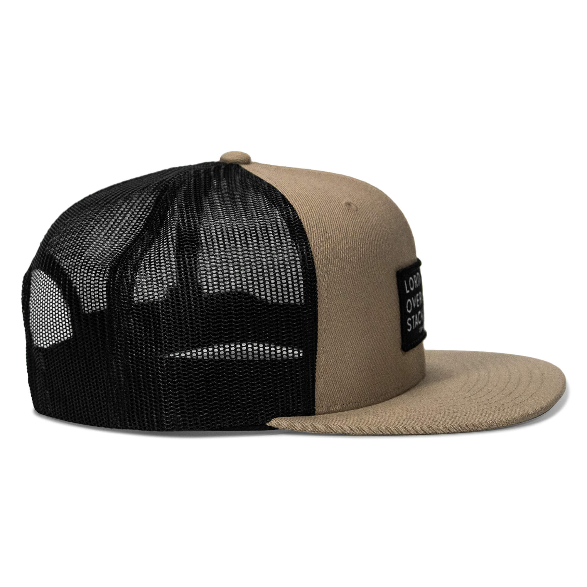 Lord Watch Over Me As I Stack Bodies Patch Flatbill SnapBack Hat - Image 4