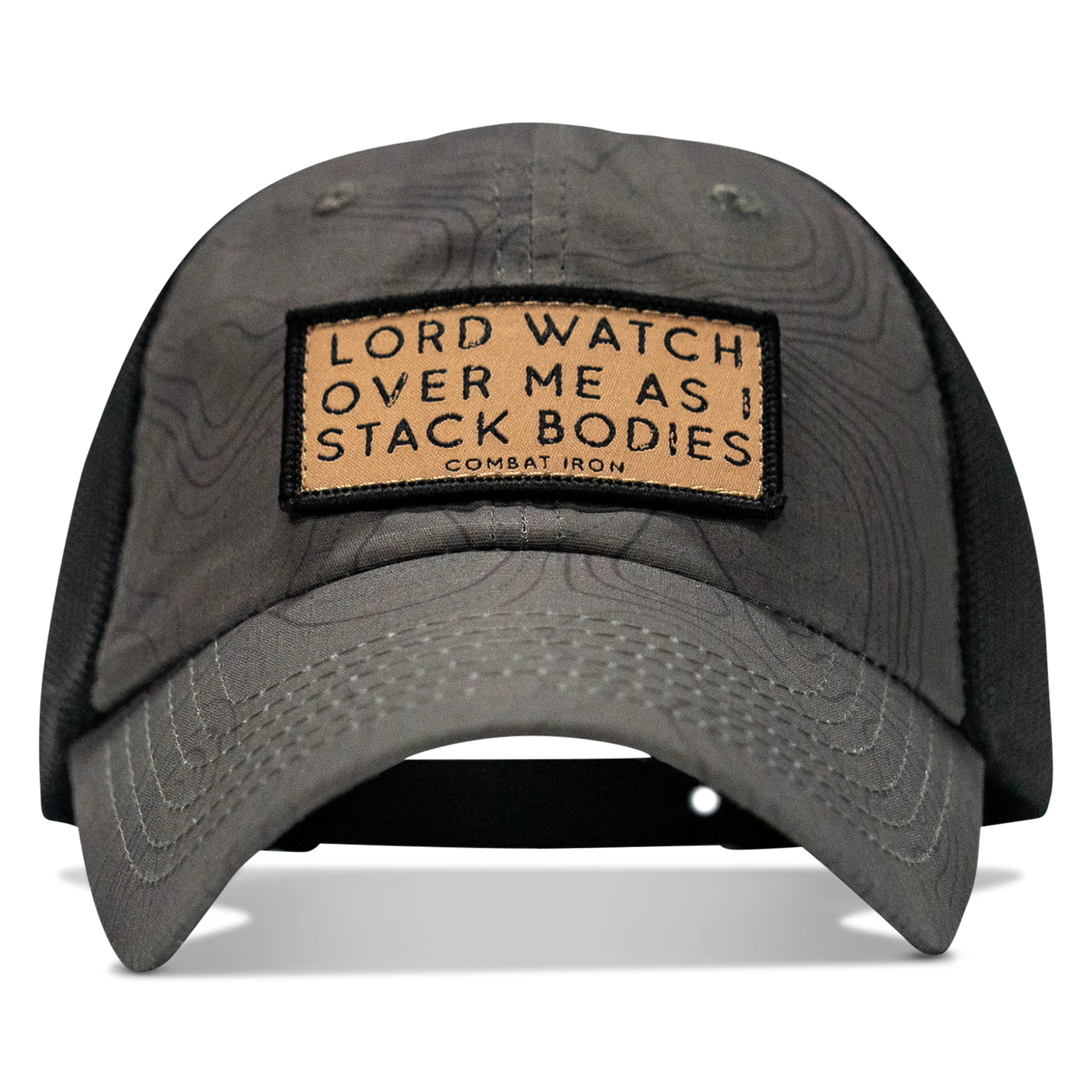 Lord Watch Over Me As I Stack Bodies Tan Patch Tactical Ripstop Mesh Snapback Hat - Image 12