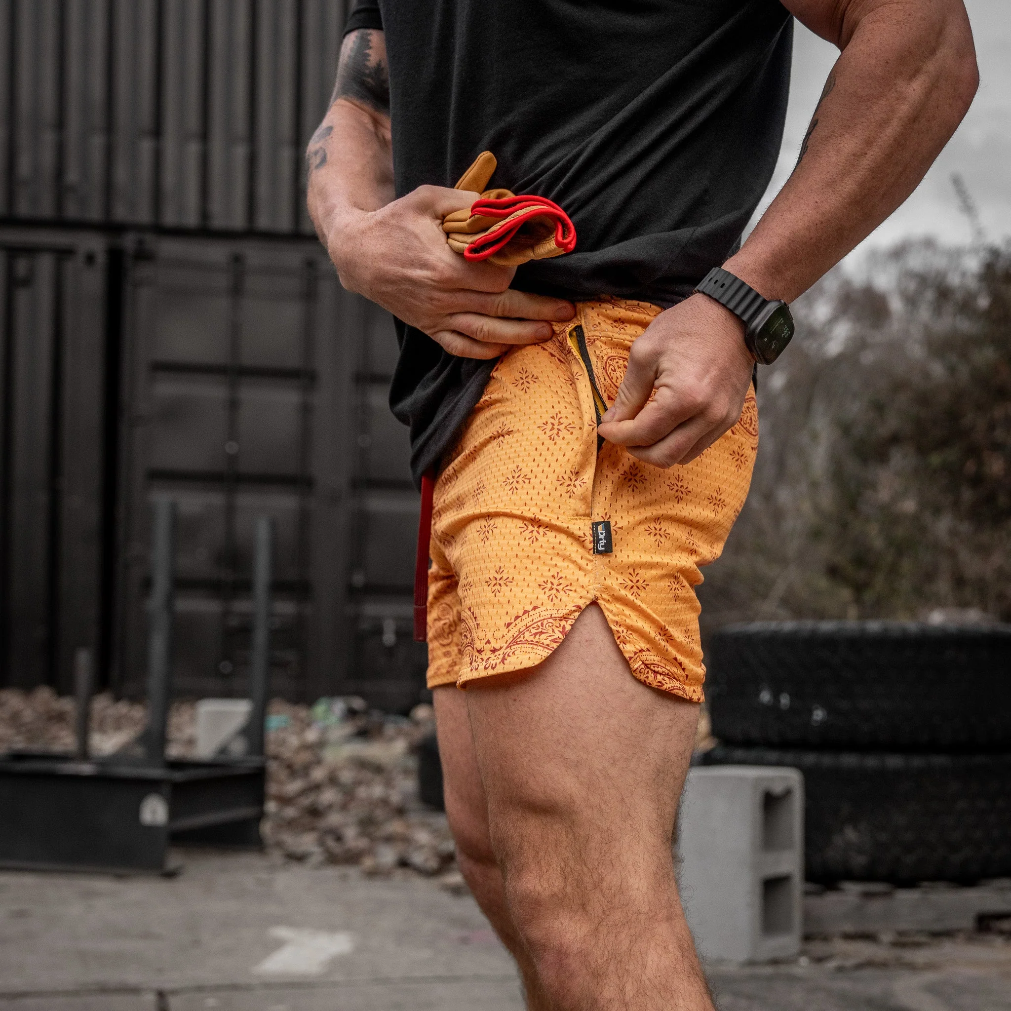 Men’s Double-Layer Mesh Training Shorts — 5" Inseam - Image 82