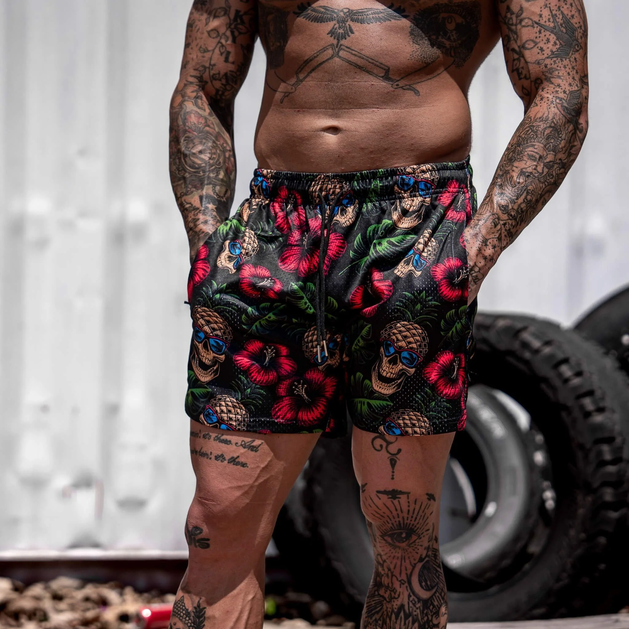 Mid Thigh Mesh Training / Lifestyle Shorts | 5" - Image 168