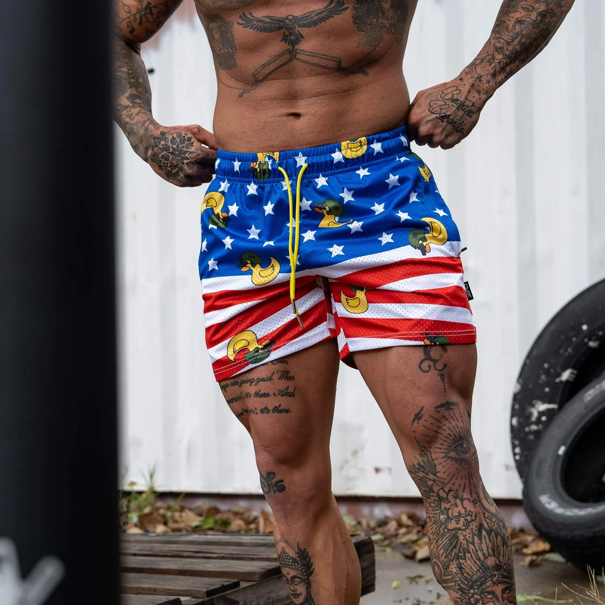 Mid Thigh Mesh Training / Lifestyle Shorts | 5" - Image 41