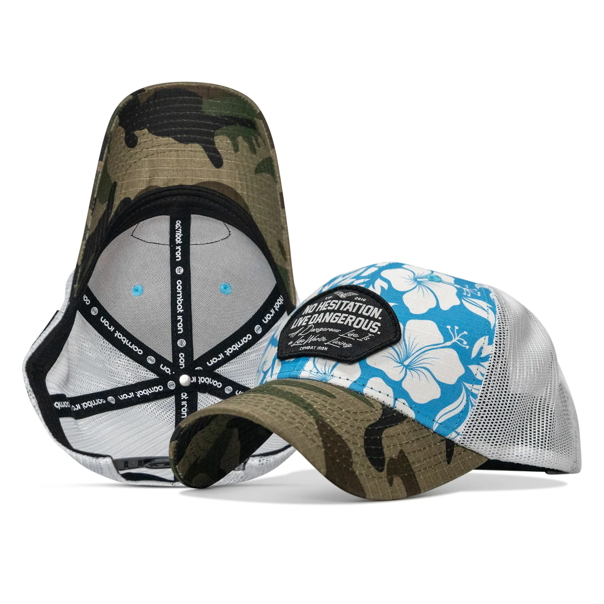 No Hesitation. Live Dangerous Patch Original Ripstop Snapback Hat - Image 6