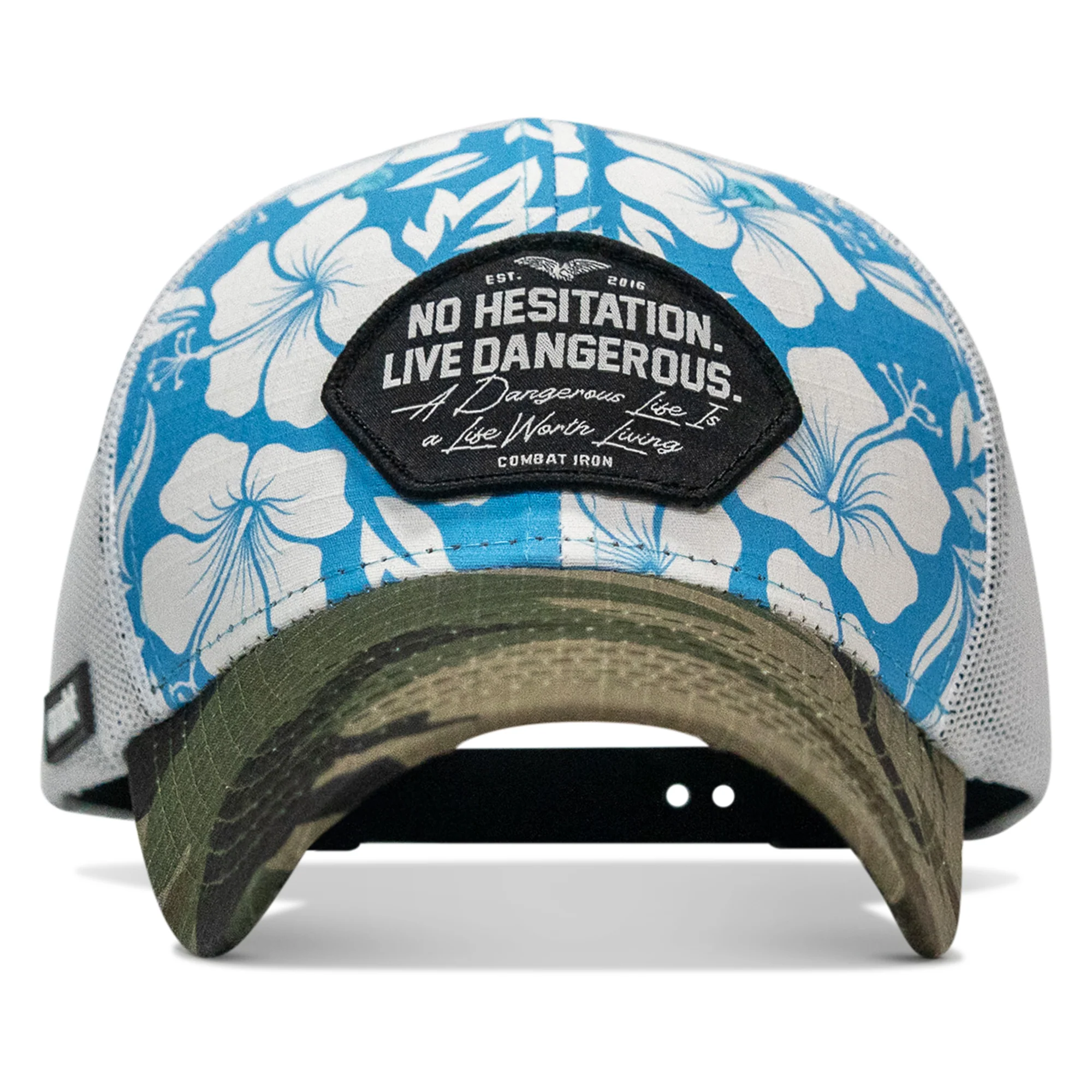 No Hesitation. Live Dangerous Patch Original Ripstop Snapback Hat - Image 7