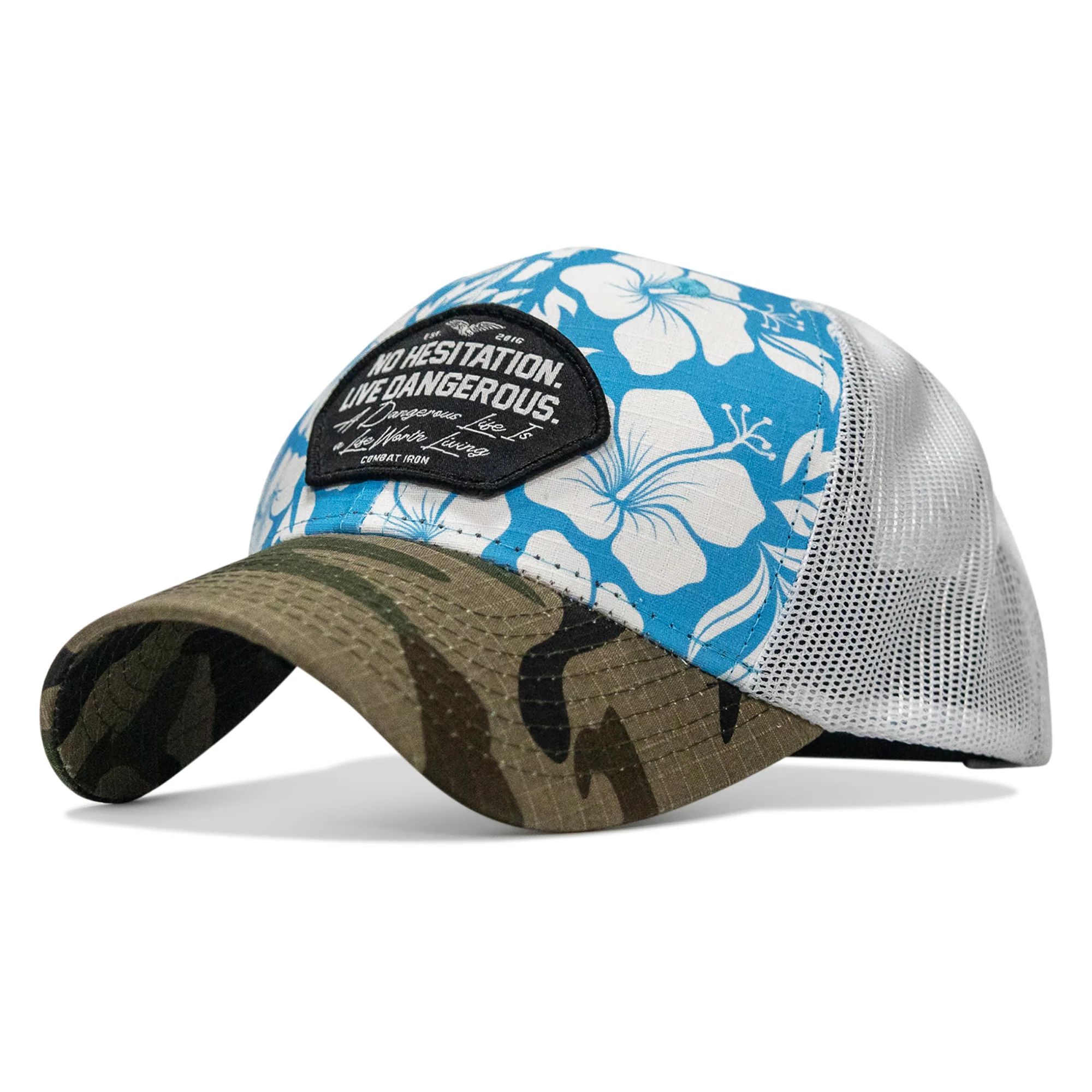 No Hesitation. Live Dangerous Patch Original Ripstop Snapback Hat - Image 8