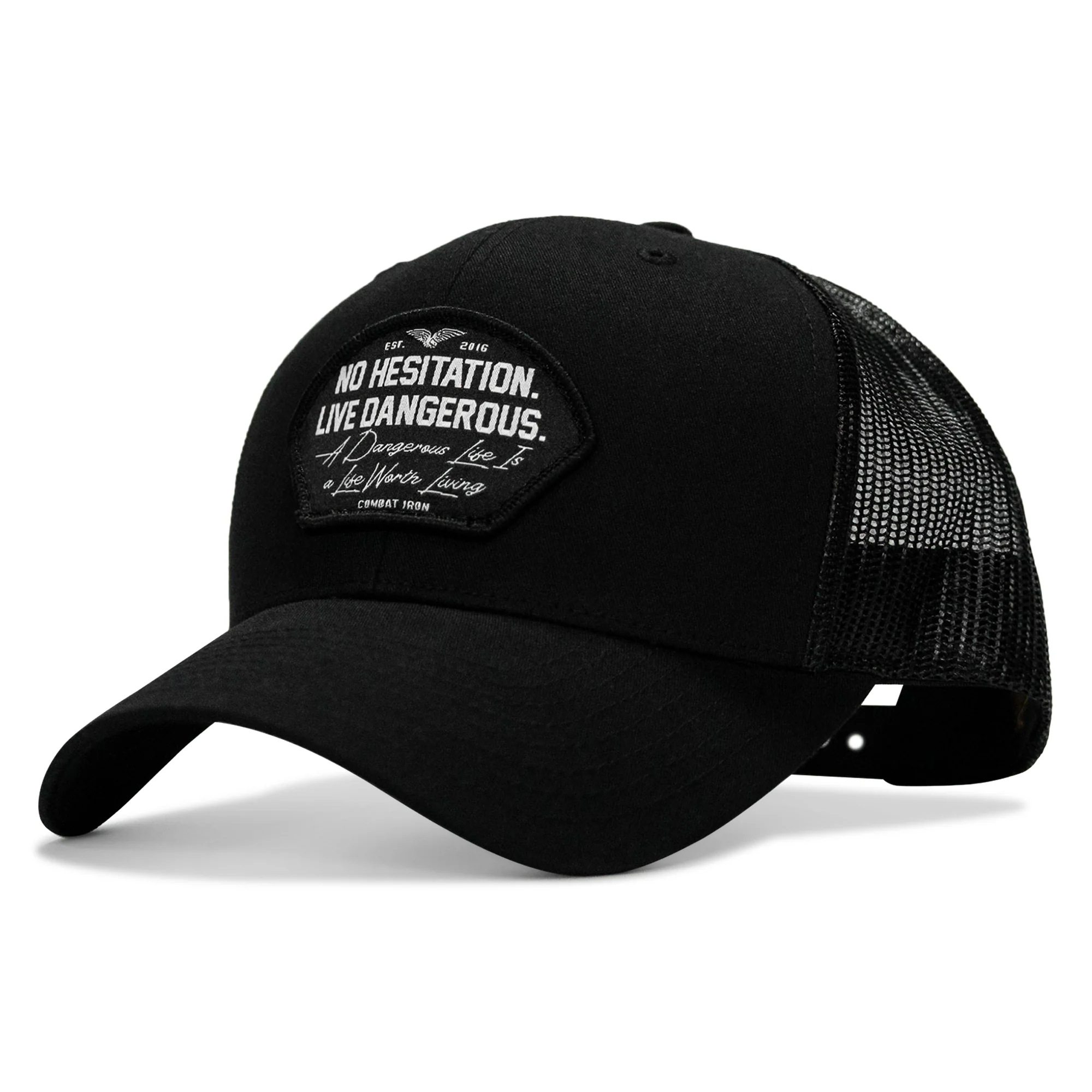 No Hesitation. Live Dangerous Patch Snapback Hat - Image 2