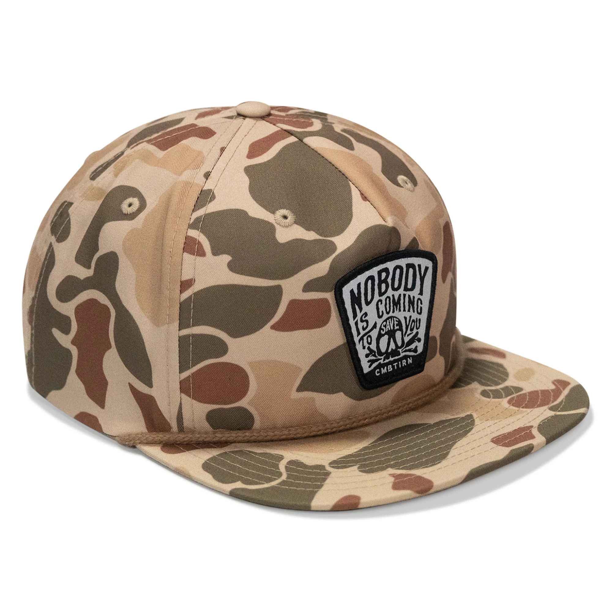 Nobody Is Coming To Save You Skull Patch Flatbill Snapback Hat - Image 13