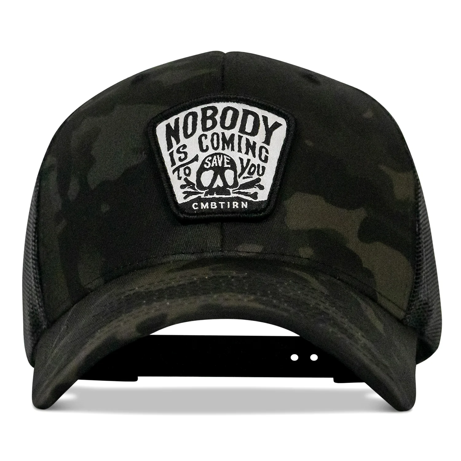Nobody Is Coming To Save You Skull Patch Snapback Hat - Image 15