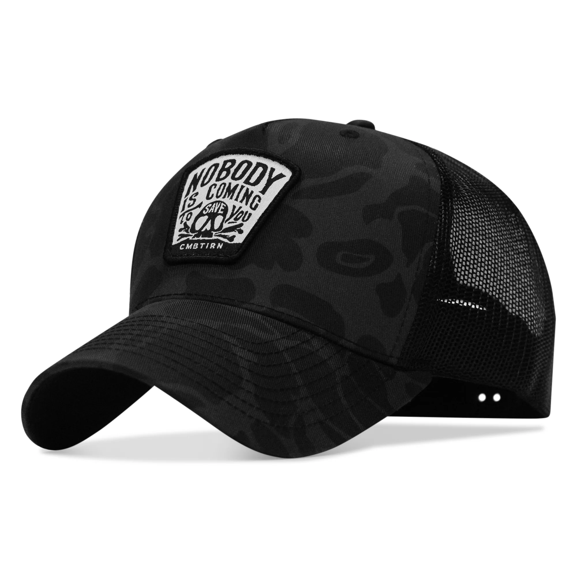 Nobody Is Coming To Save You Skull Patch Snapback Hat - Image 45