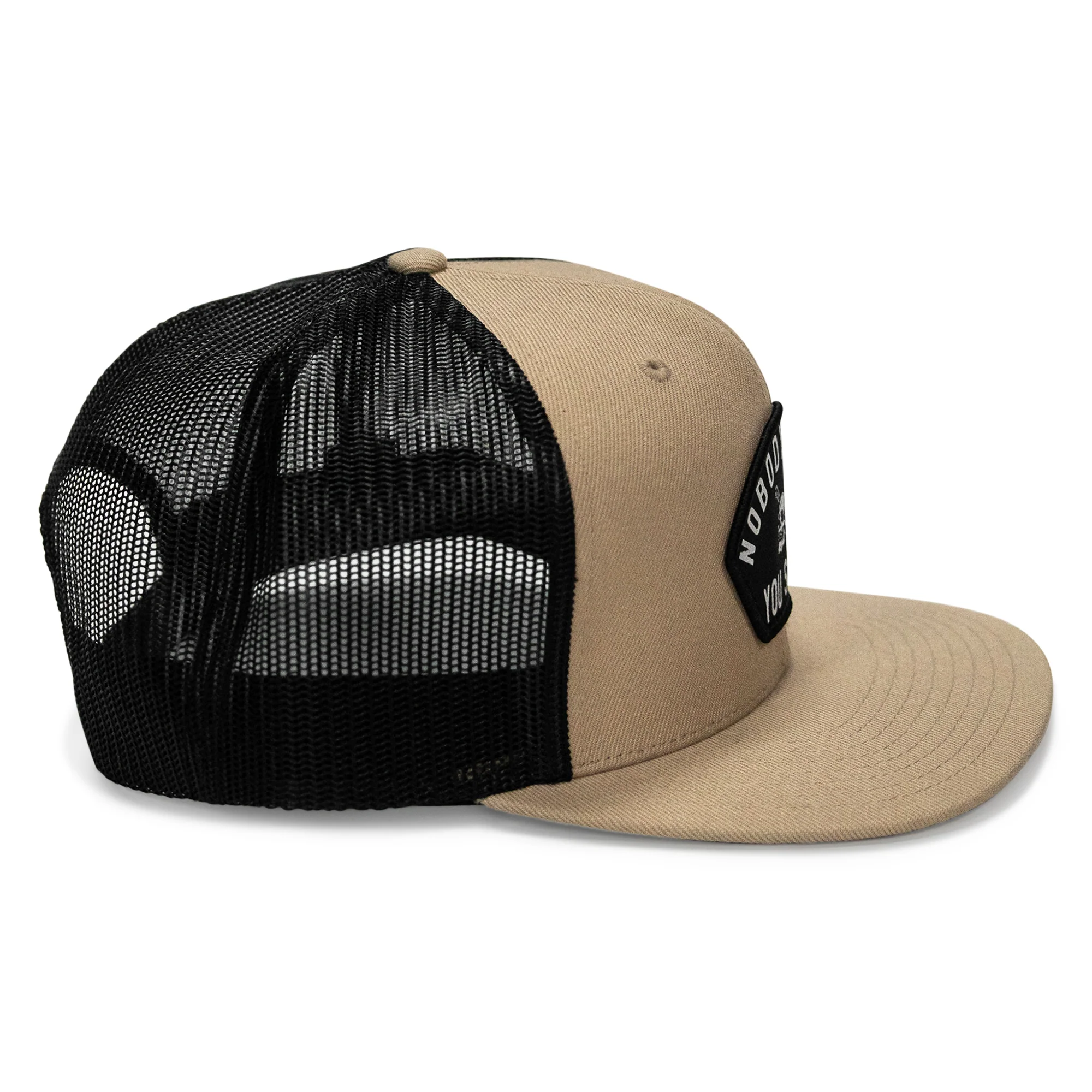 Nobody Owes You Shit Arched Patch Flatbill SnapBack Hat - Image 13