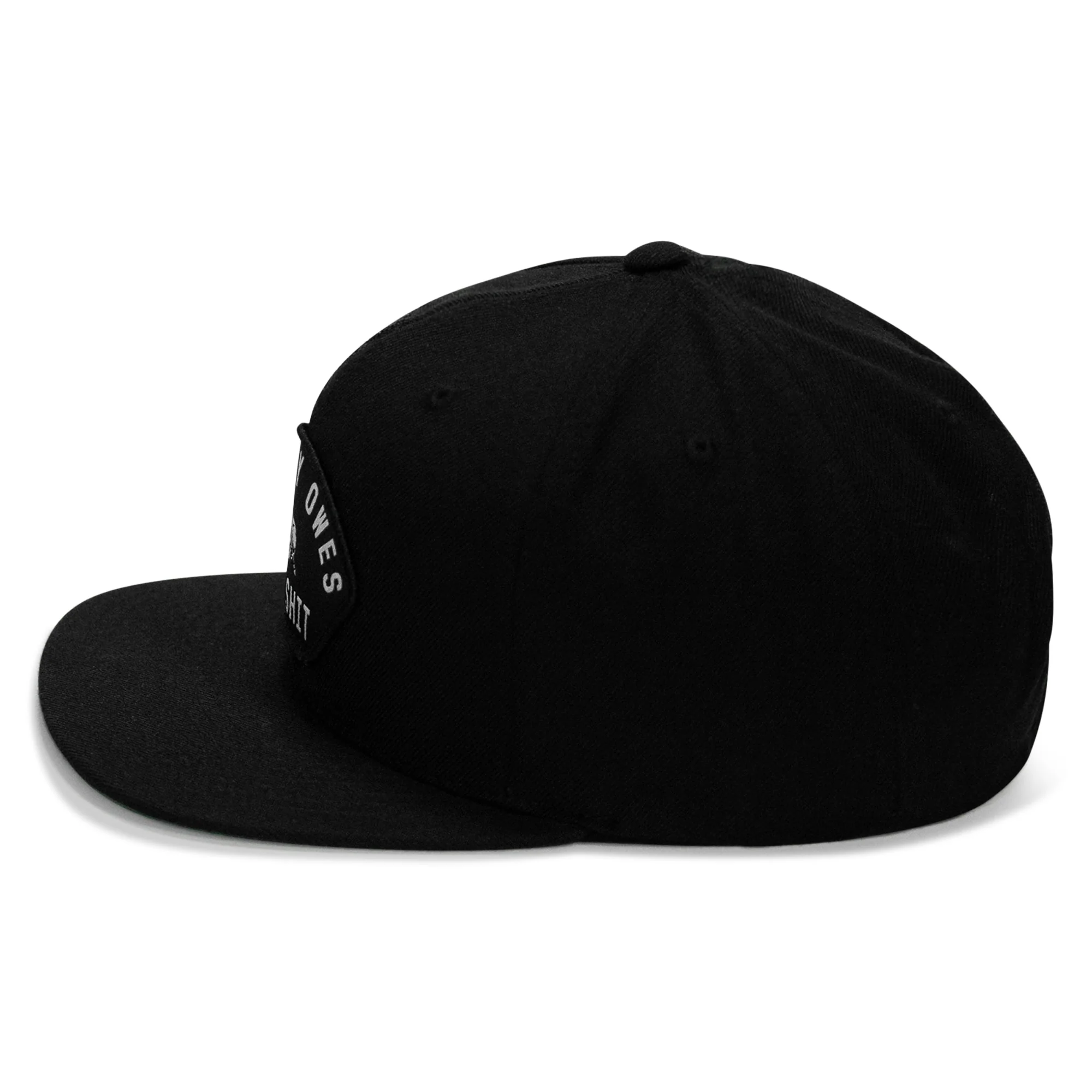 Nobody Owes You Shit Arched Patch Flatbill SnapBack Hat - Image 26