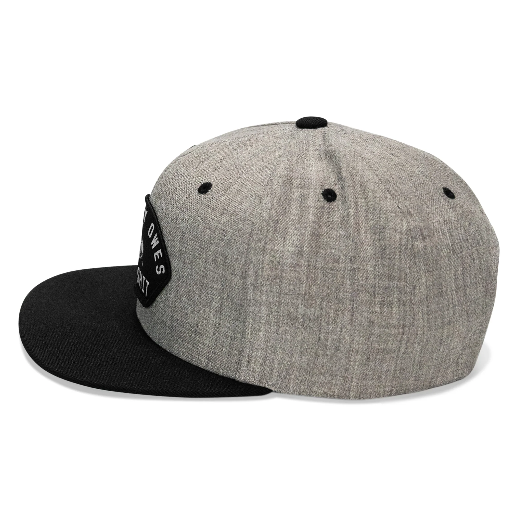 Nobody Owes You Shit Arched Patch Flatbill SnapBack Hat - Image 31