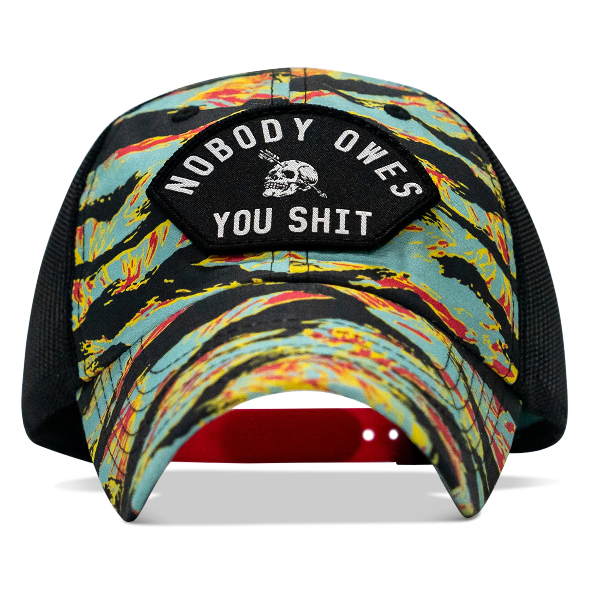 Nobody Owes You Shit Arched Patch Tactical Ripstop Mesh Snapback Hat - Image 54