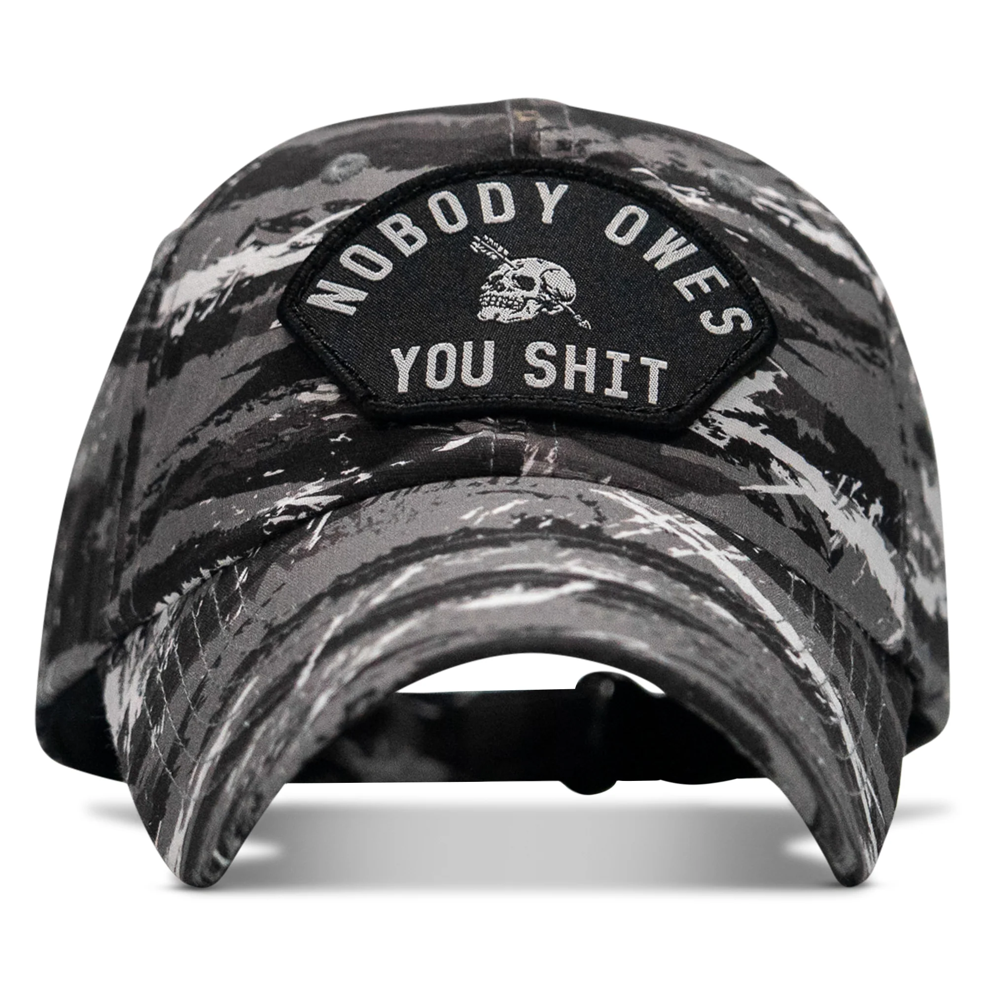 Nobody Owes You Shit Arched Patch Tactical Ripstop Mesh Snapback Hat - Image 90