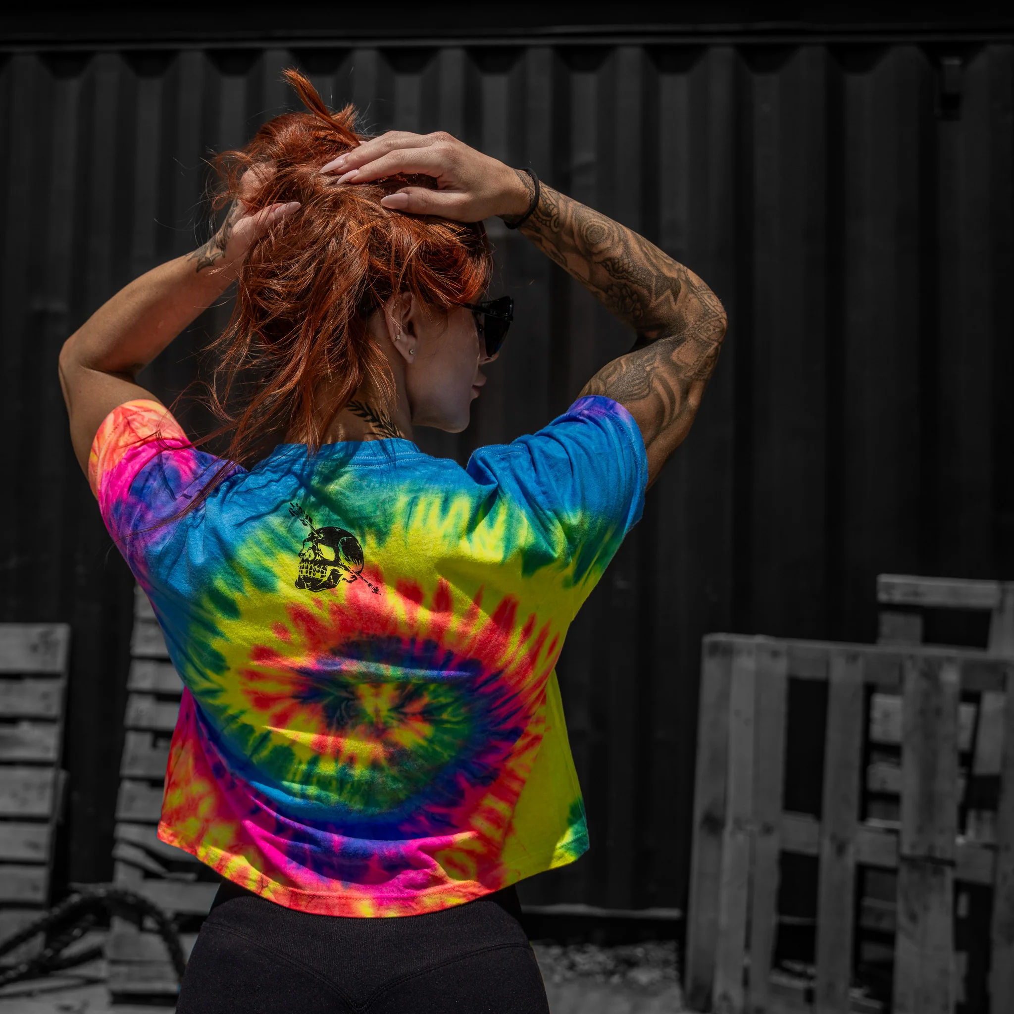 Nobody Owes You Shit Skull Women's Crop T-Shirt - Image 17
