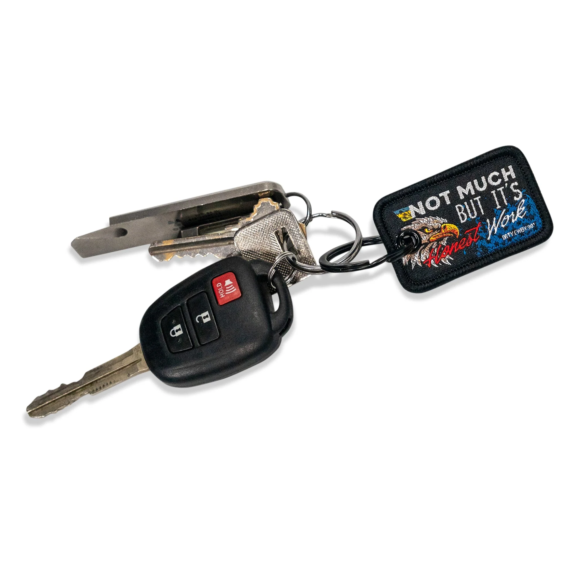 Not Much But It's Honest Work Mini Flight Tag Keychain - Image 3
