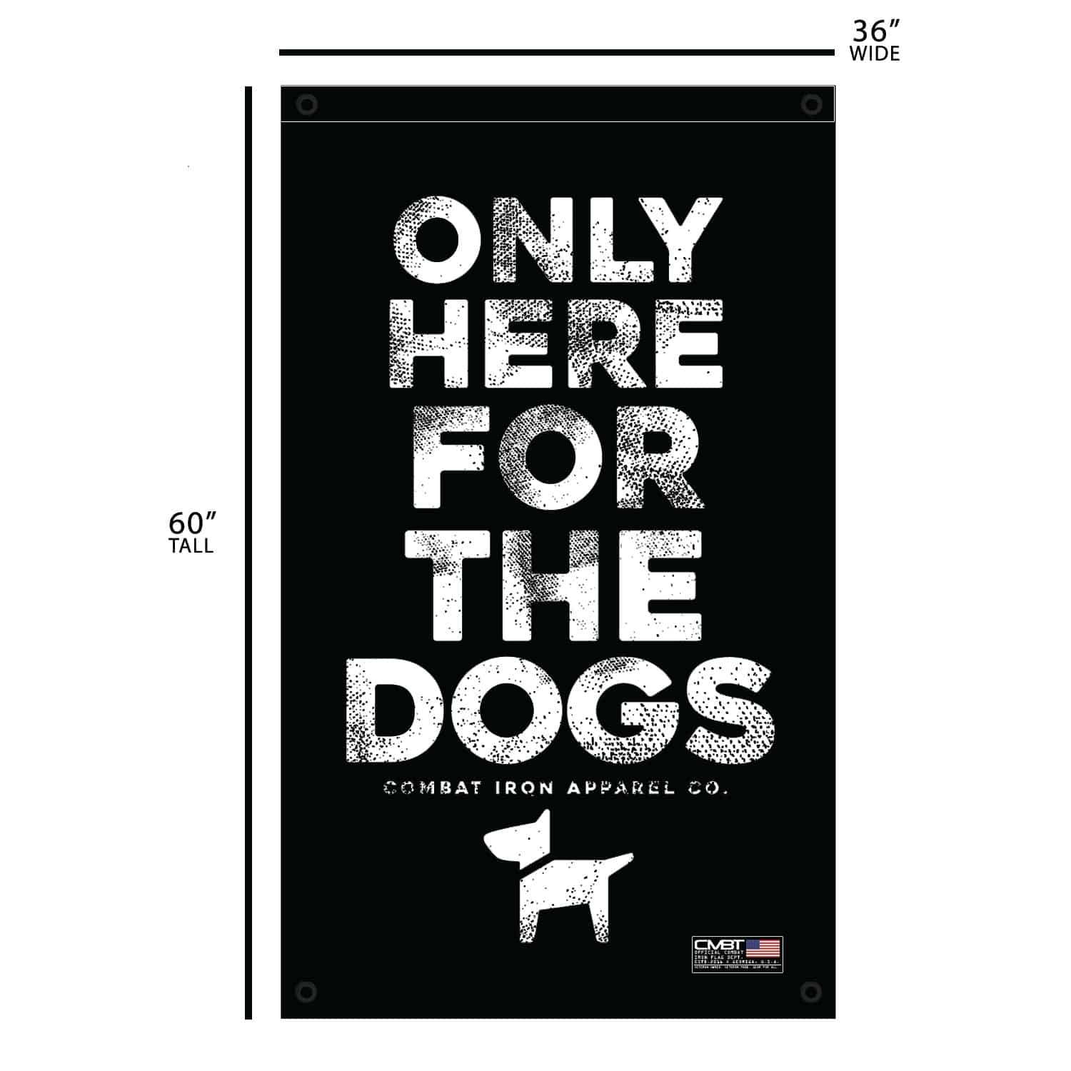 Only Here For The Dogs 3' x 5' Wall Flag - Image 4