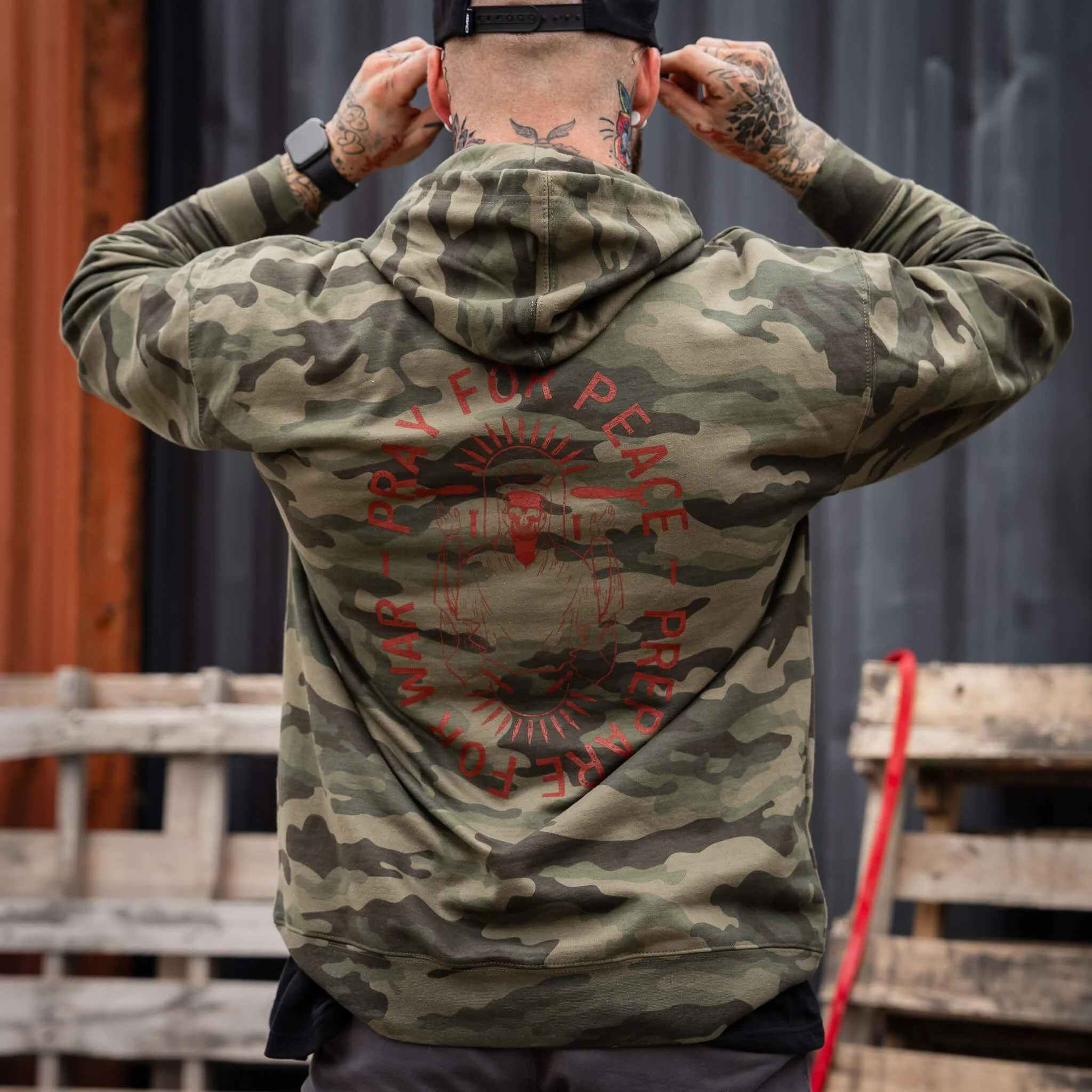 Pray For Peace. Prepare For War. Hoodie - Image 11