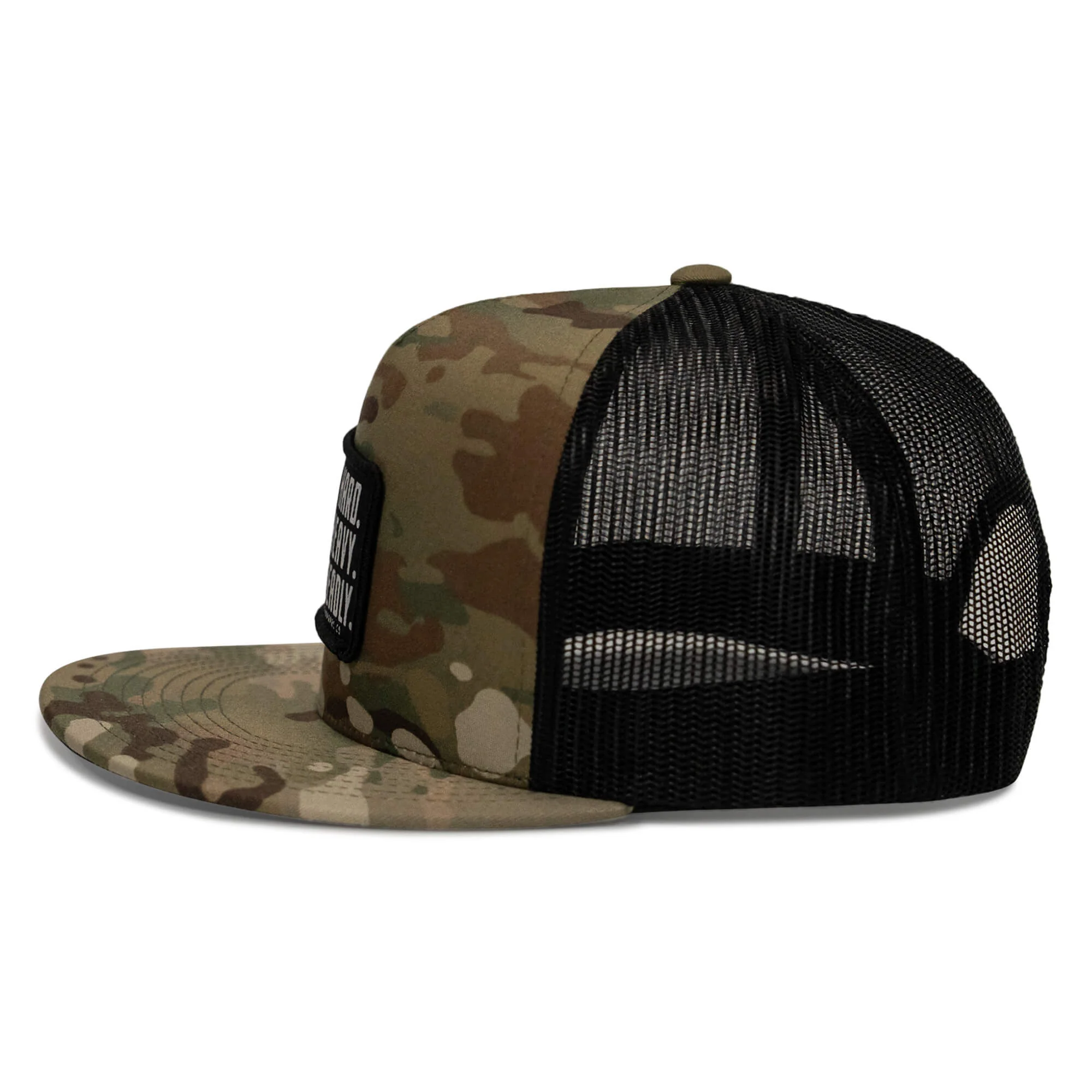 Pray Hard. Lift Heavy. Stay Deadly. Flat Bill SnapBack Hat - Image 22