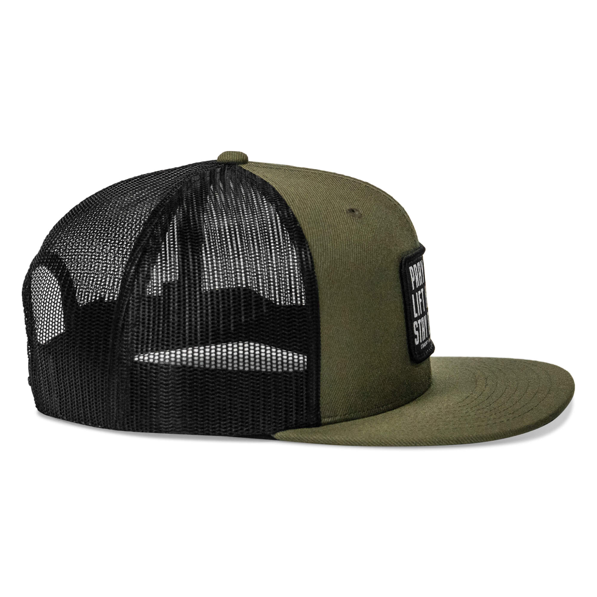 Pray Hard. Lift Heavy. Stay Deadly. Flat Bill SnapBack Hat - Image 26