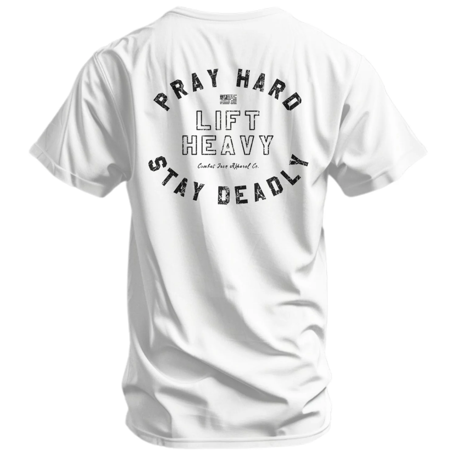 Pray Hard. Lift Heavy. Stay Deadly. Men's T-Shirt - Image 21