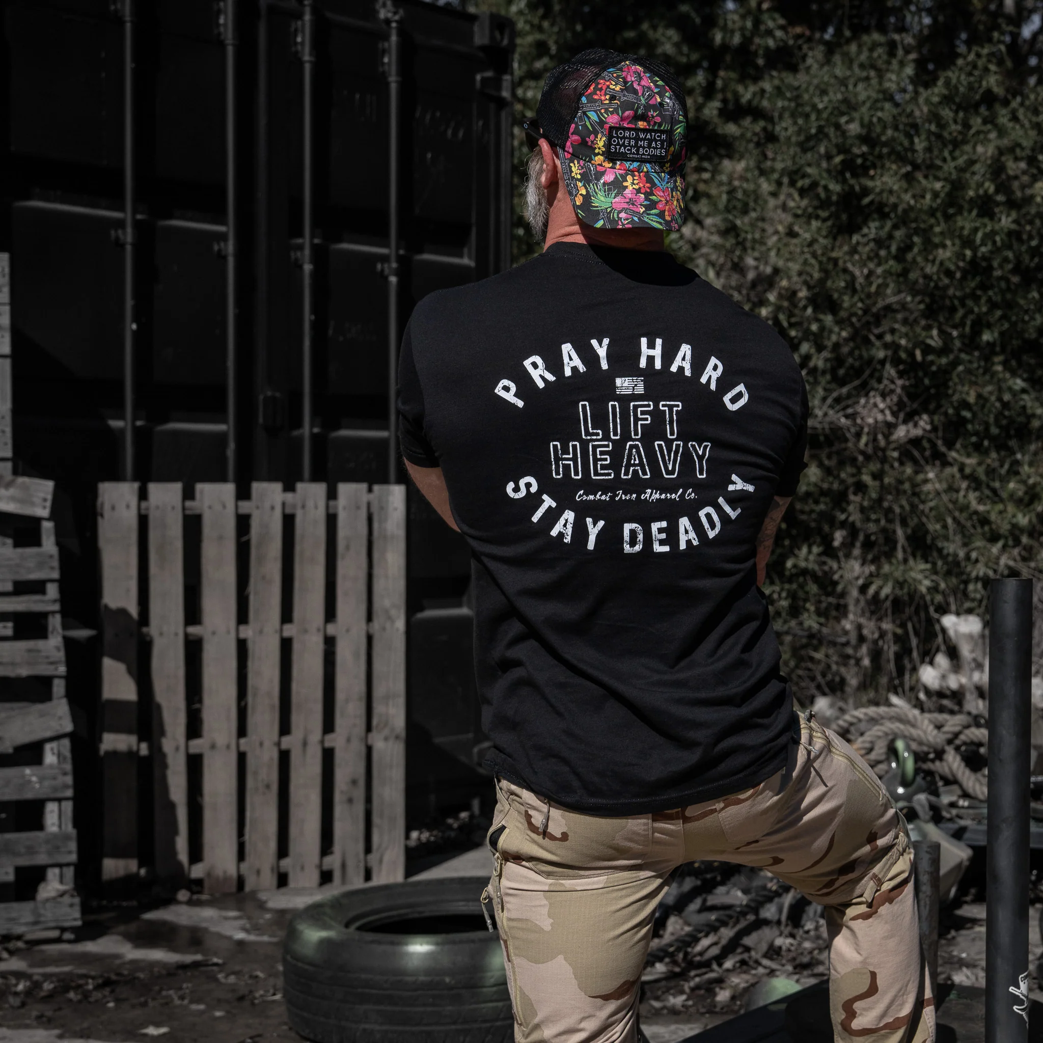 Pray Hard. Lift Heavy. Stay Deadly. Men's T-Shirt - Image 6