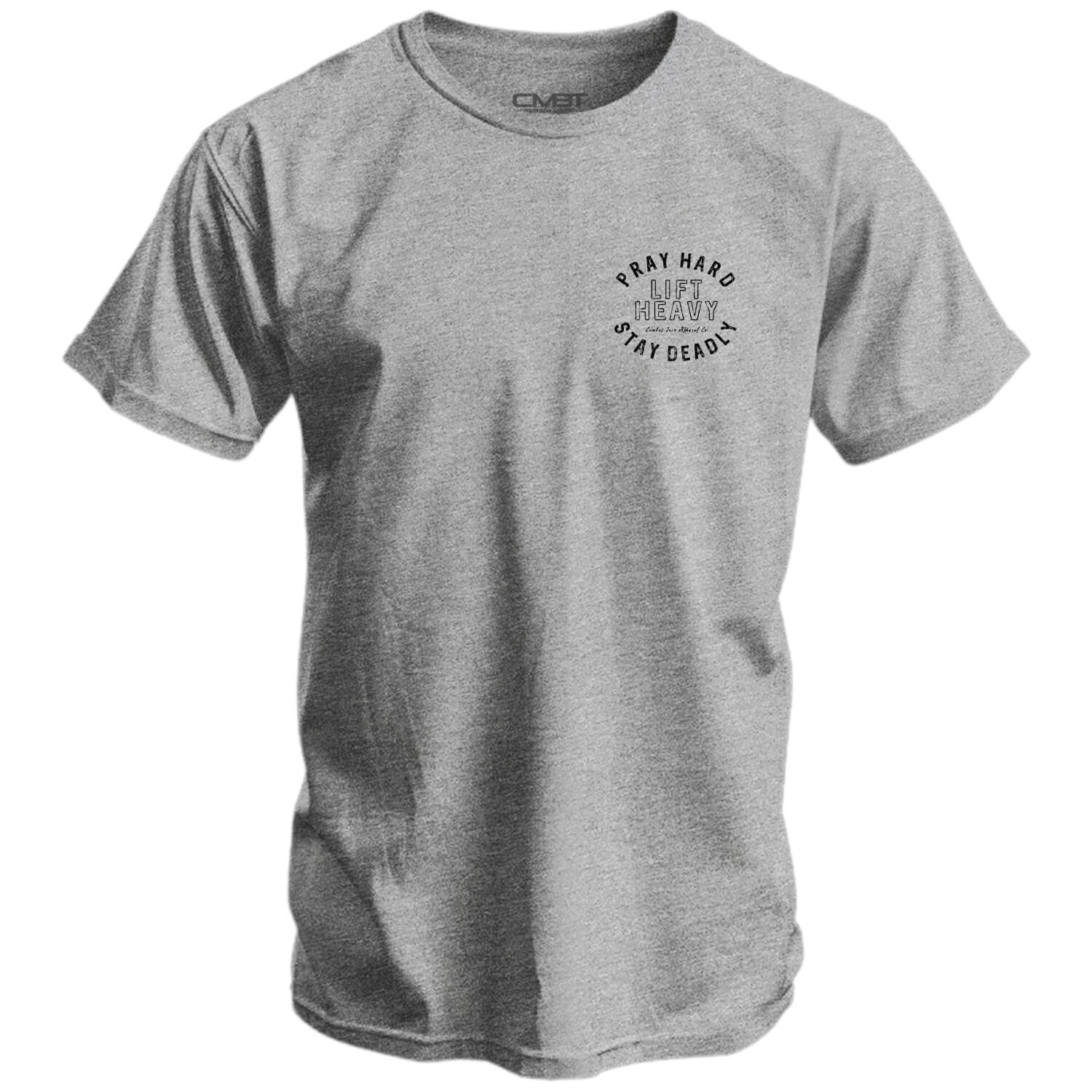 Pray Hard. Lift Heavy. Stay Deadly. Men's T-Shirt - Image 9