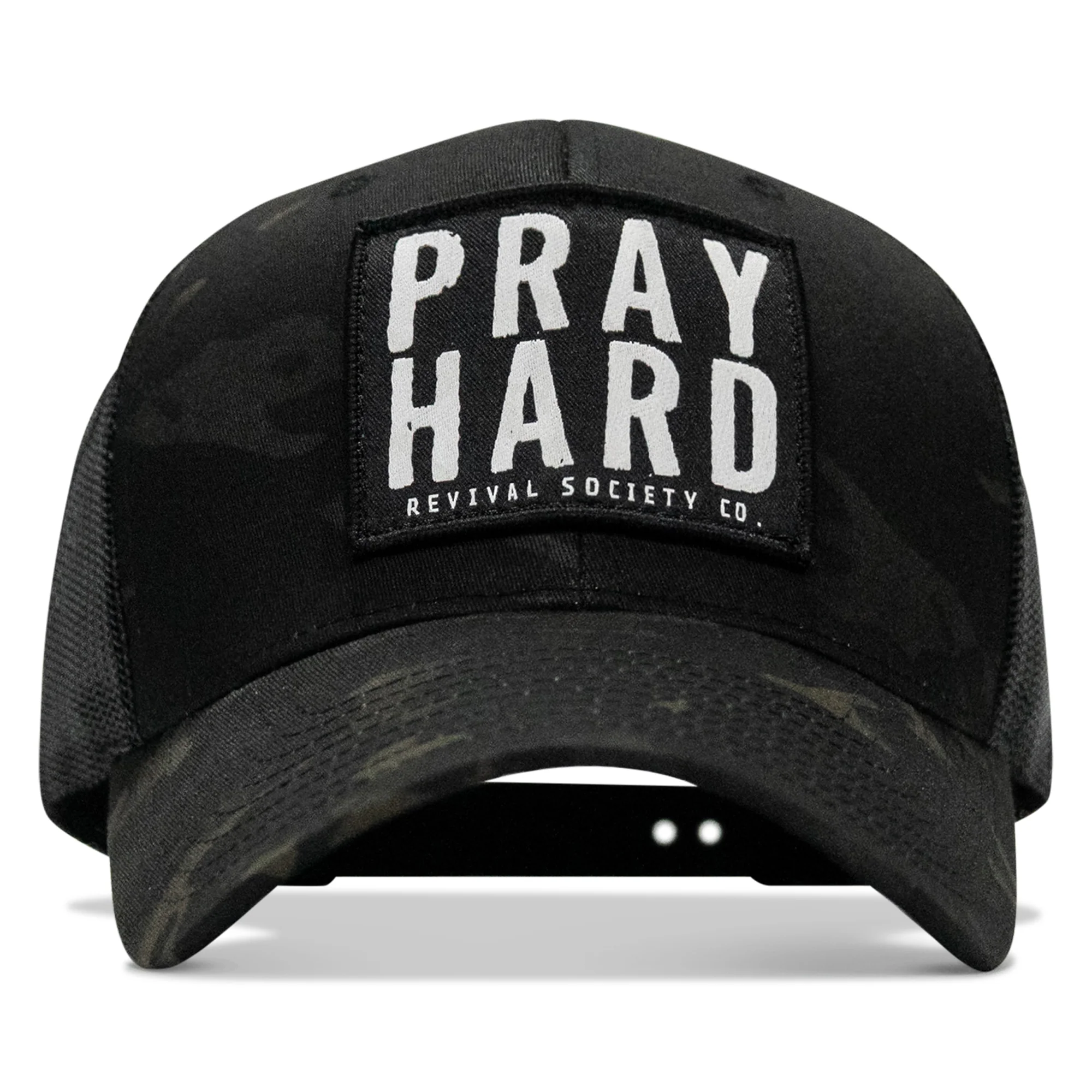 Pray Hard Patch Snapback Hat - Image 6