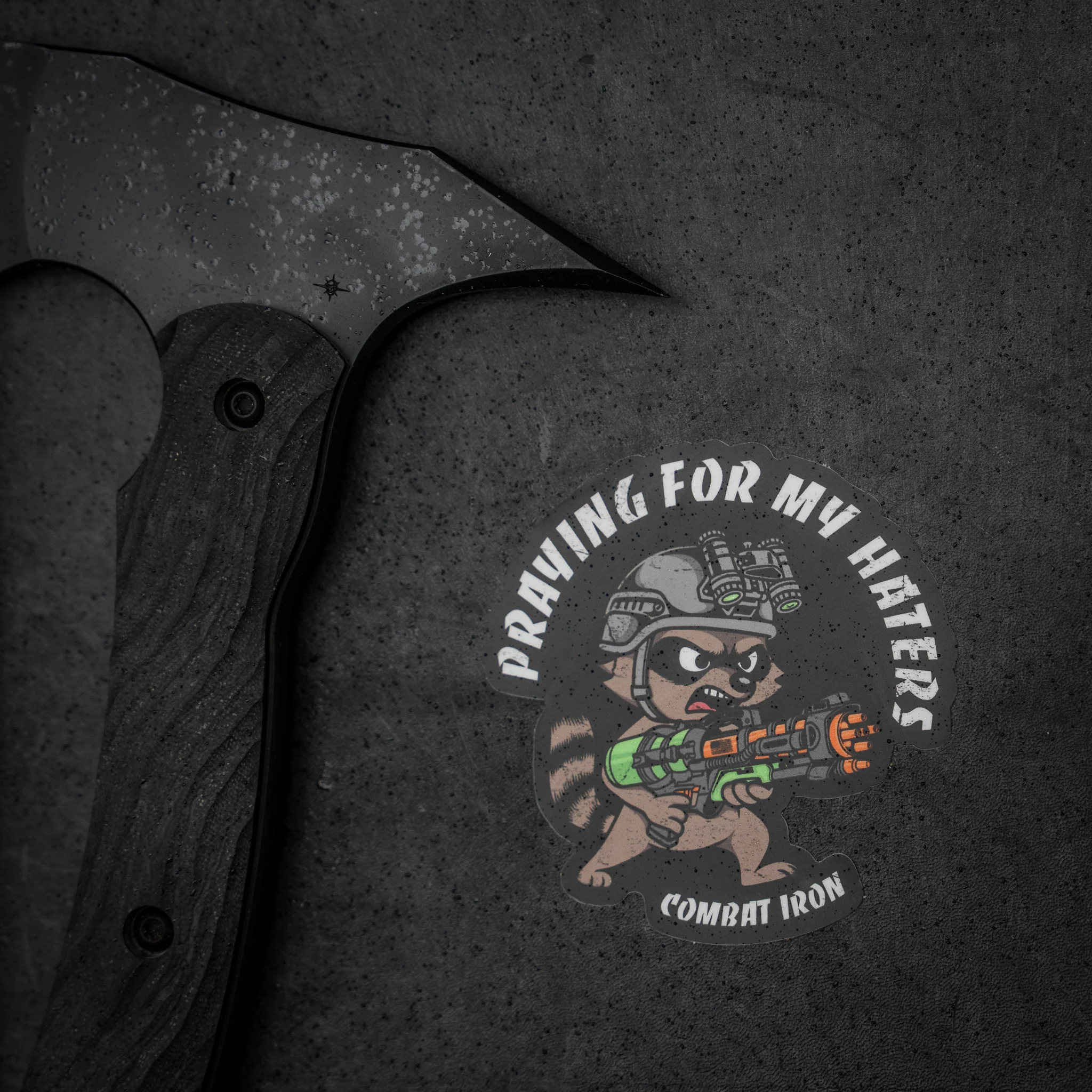 Prayin' for my haters Racoon Decal - Image 2