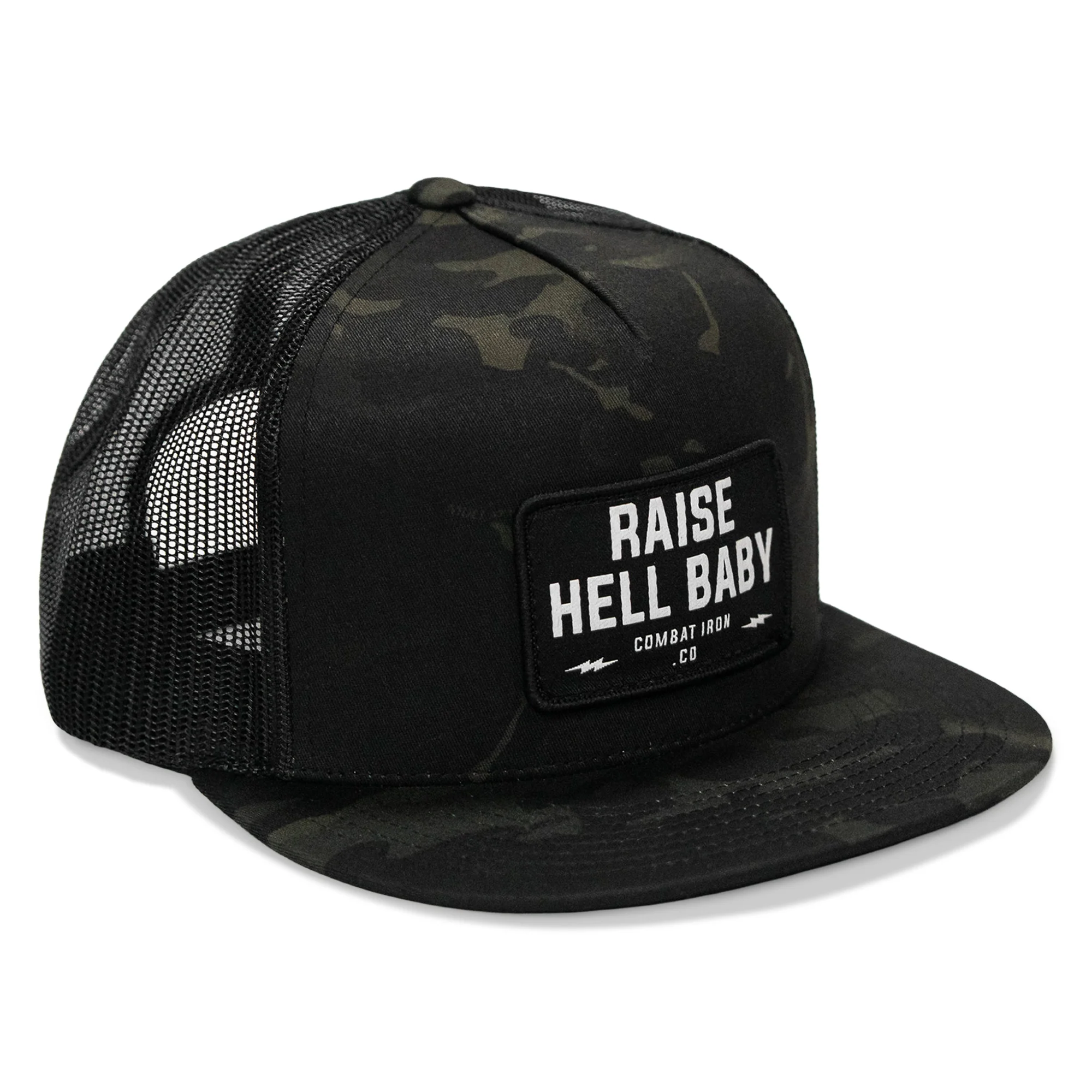Raise Hell Baby Patch. Flatbill Hat - Image 3