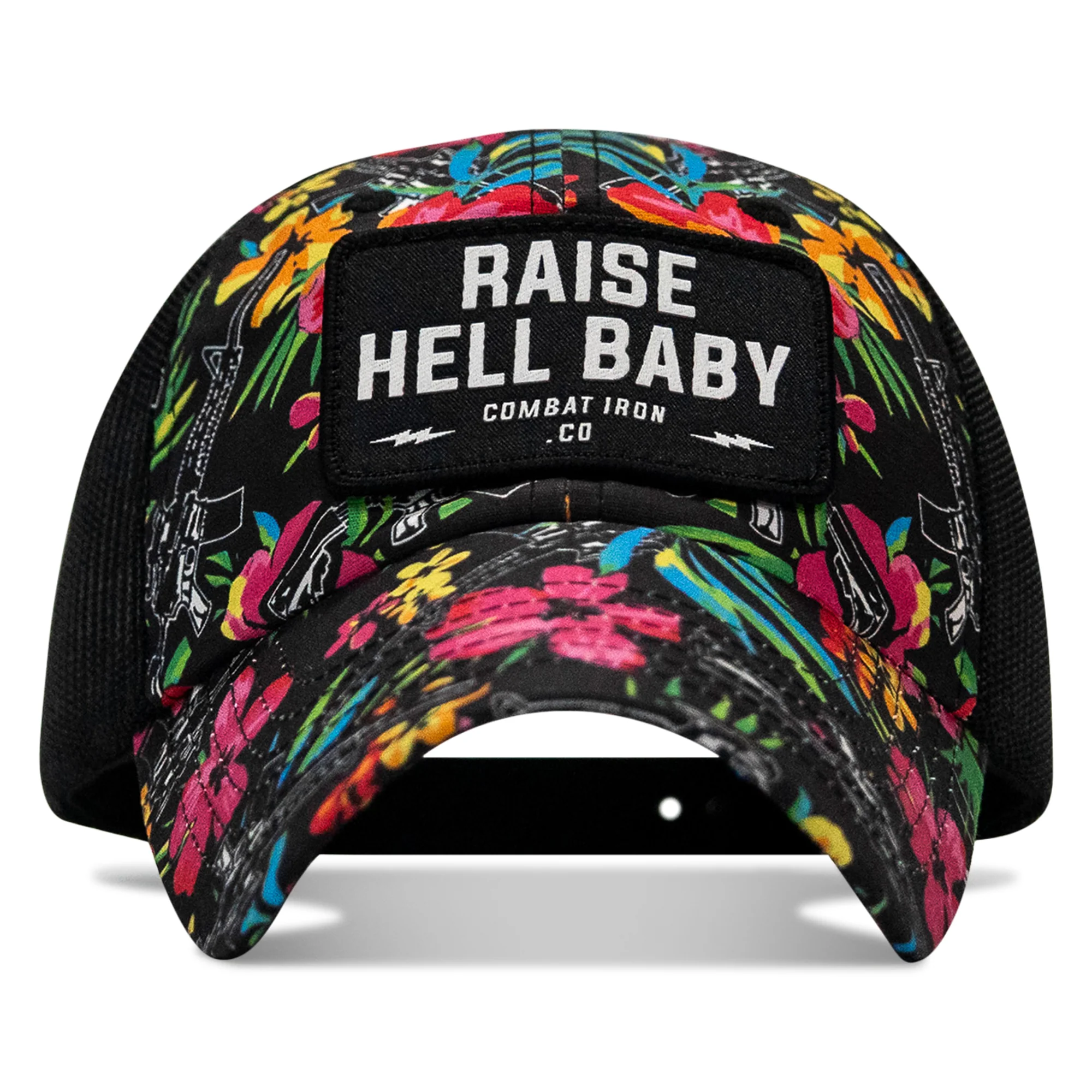 Raise Hell Baby Patch Tactical Ripstop Mesh Snapback Hat - Image 6