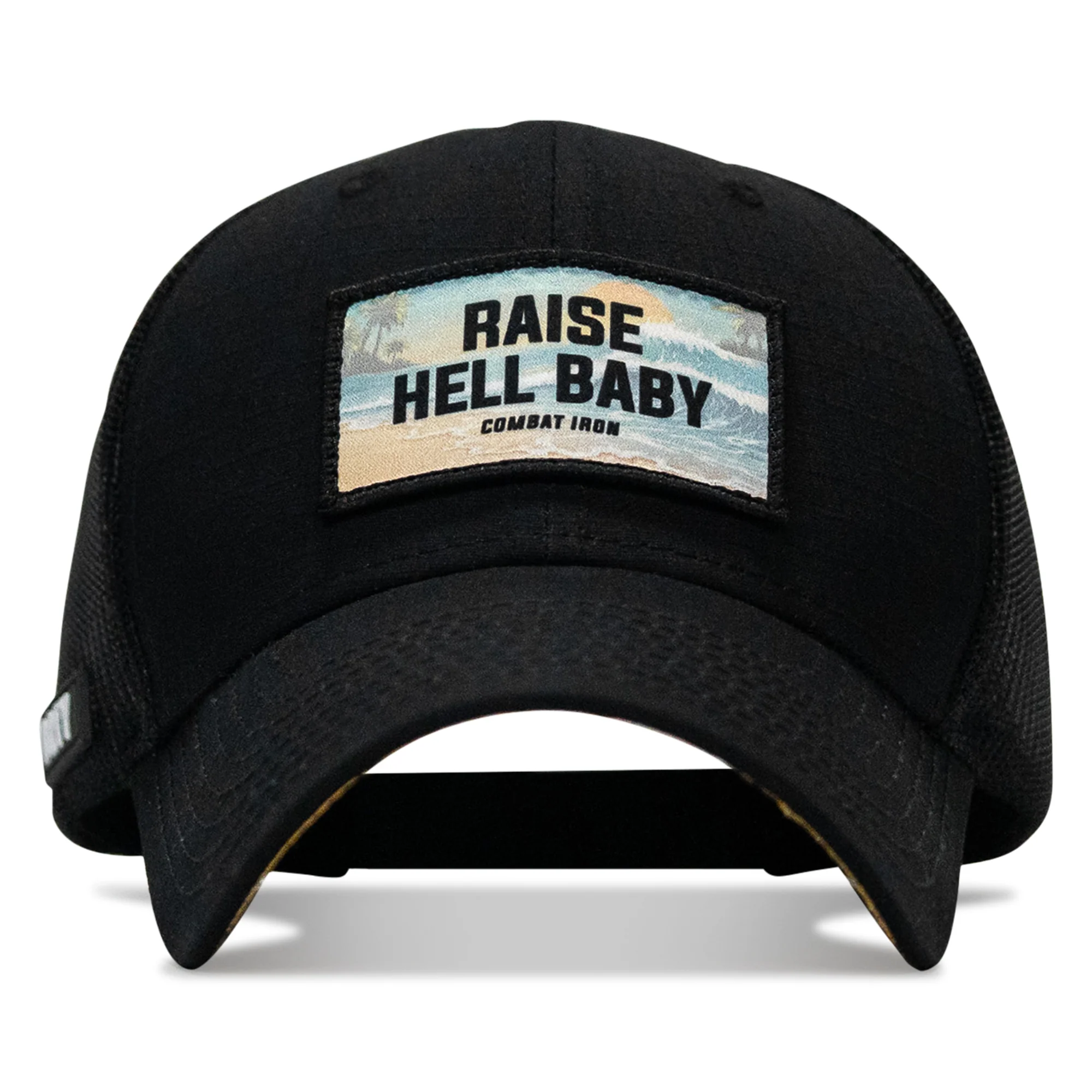 Raise Hell Baby Sunset Patch Original Ripstop Snapback Hat - Image 10