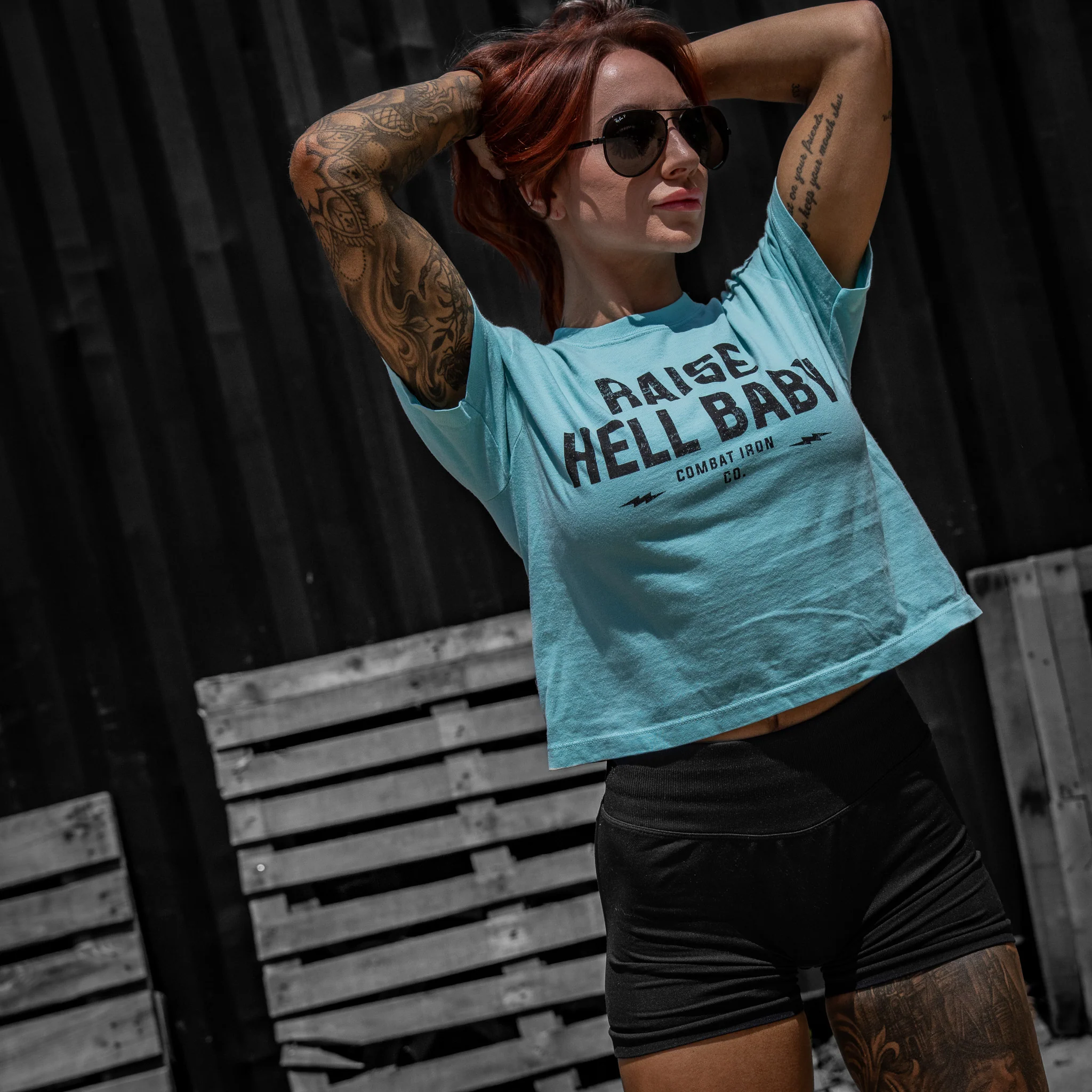 Raise Hell Baby Women's Crop T-Shirt - Image 14