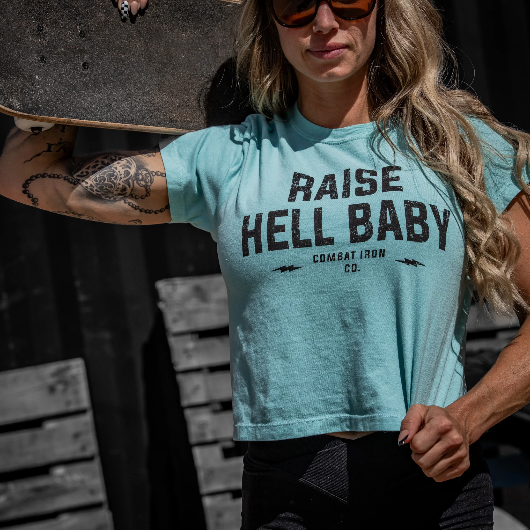 Raise Hell Baby Women's Crop T-Shirt - Image 15