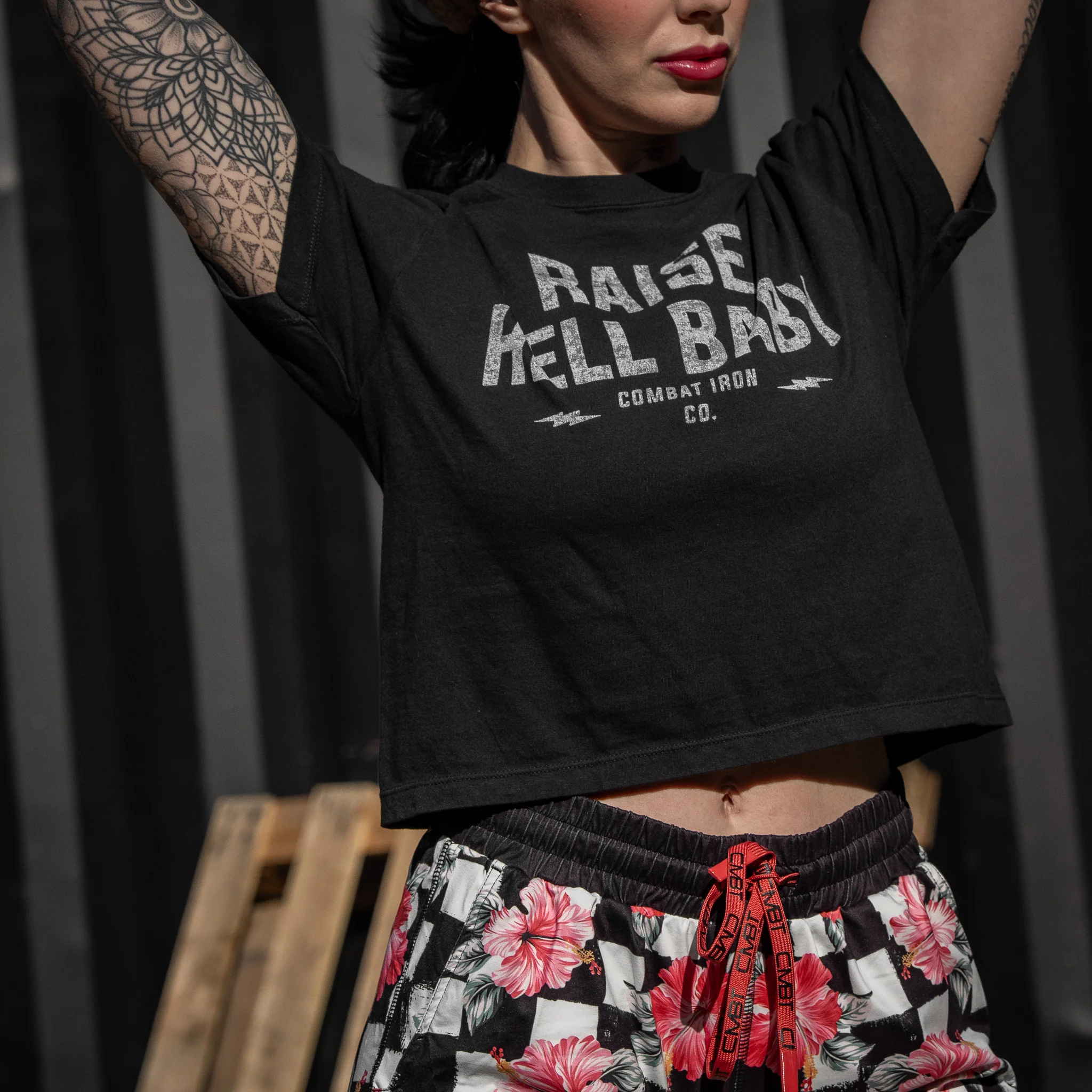 Raise Hell Baby Women's Crop T-Shirt - Image 9