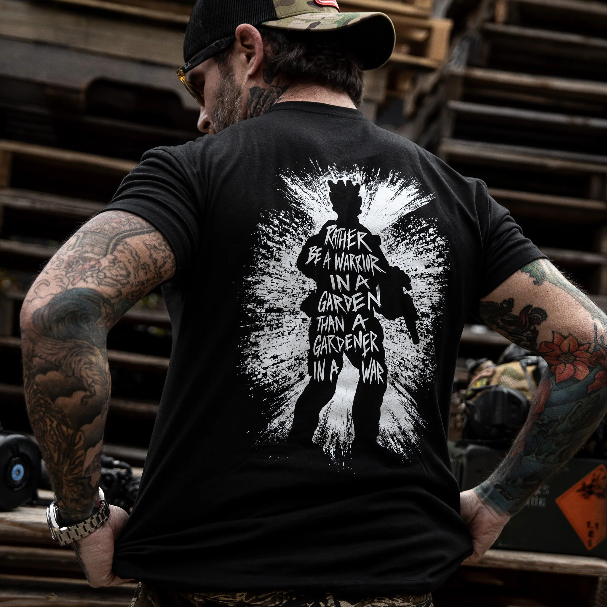 Rather Be A Warrior In A Garden Than A Gardener In A War Men's T-Shirt - Image 2