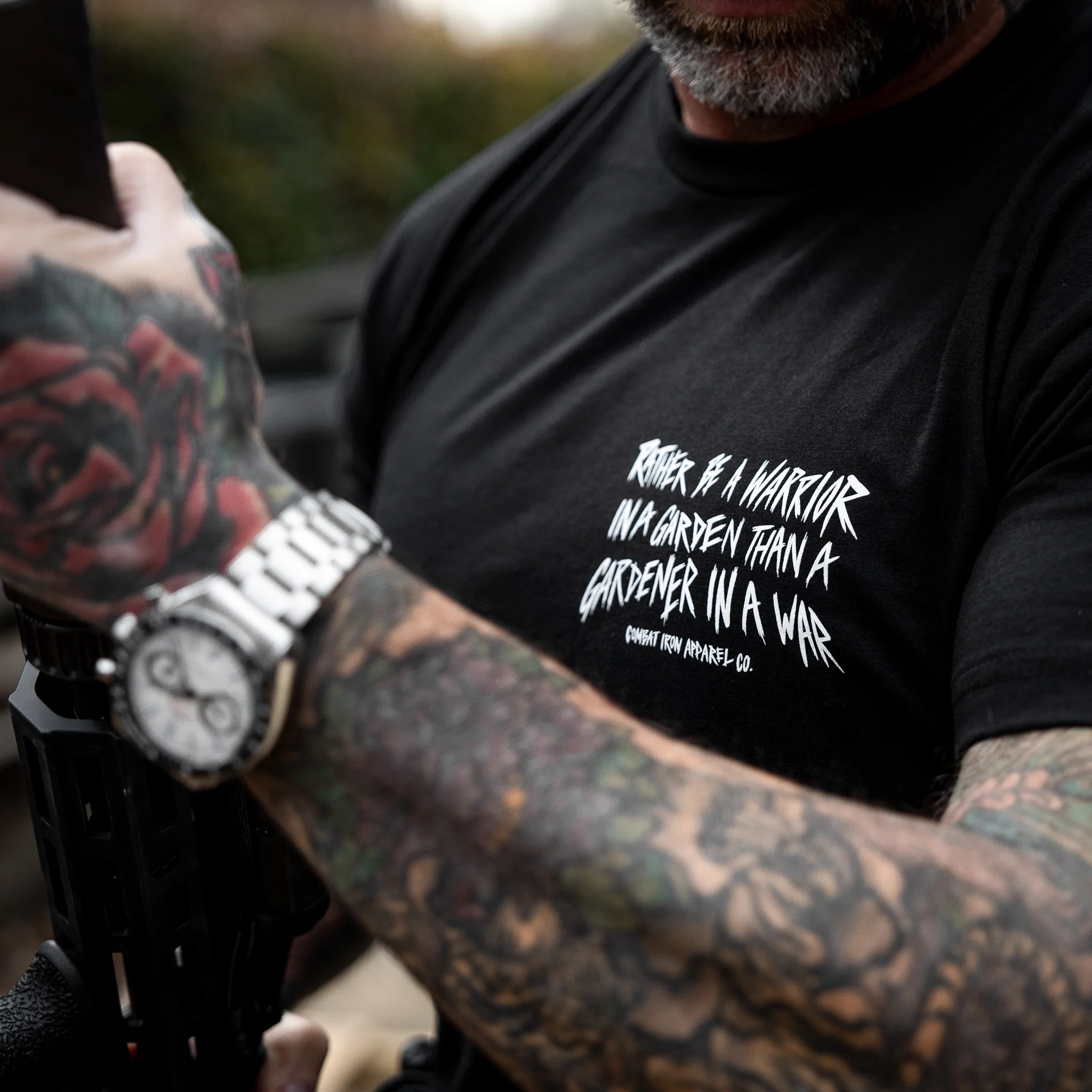 Rather Be A Warrior In A Garden Than A Gardener In A War Men's T-Shirt - Image 9