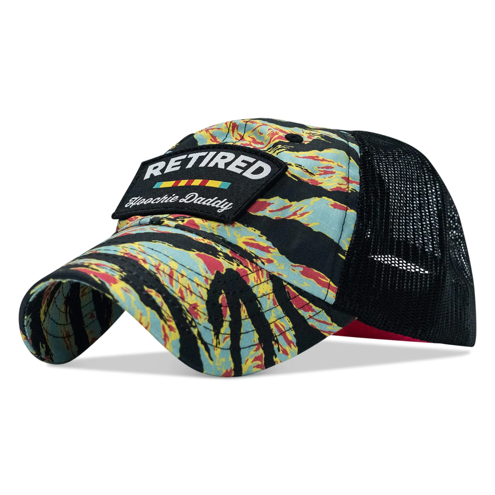 Retired Hoochie Daddy Veteran Patch Ripstop Tactical Mesh Snapback Hat - Image 34