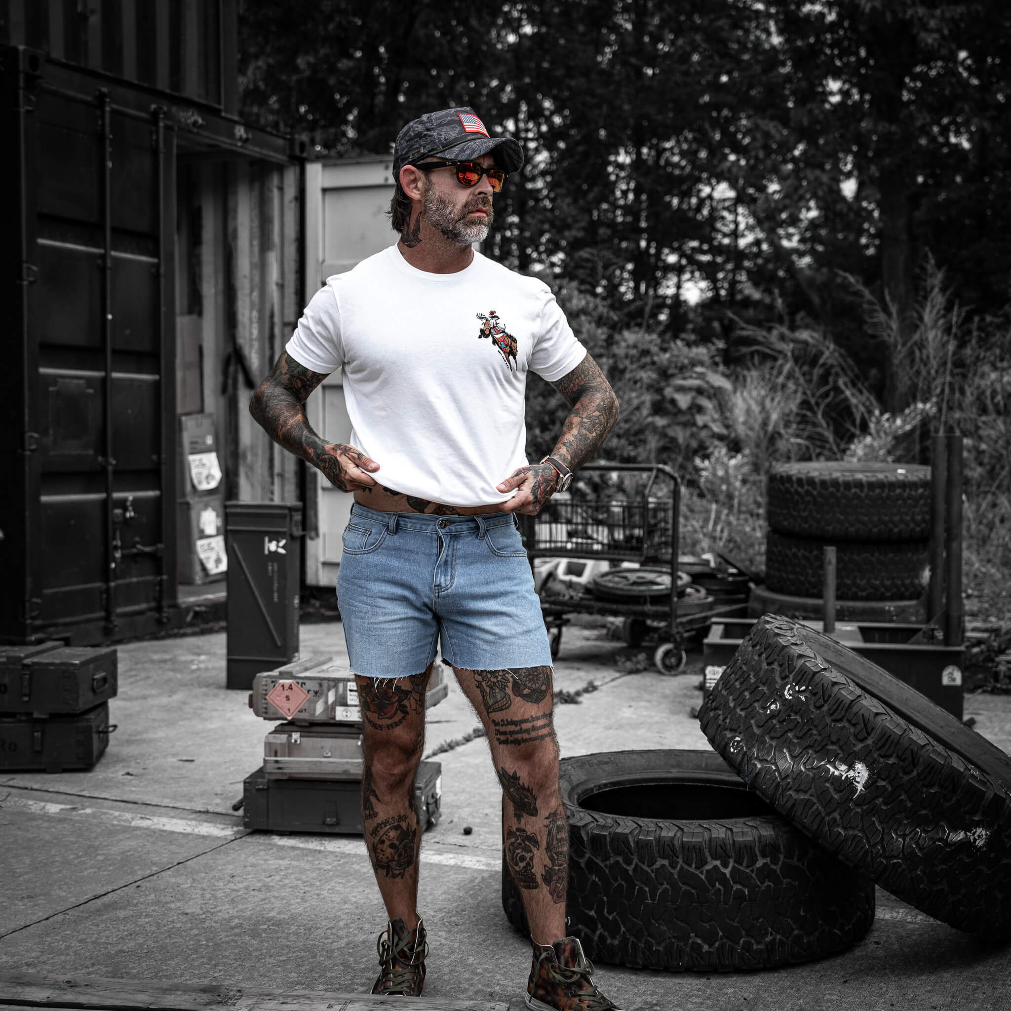 Ride 'Em Raw Saddles Are For Sissy's Men's T-Shirt - Image 17