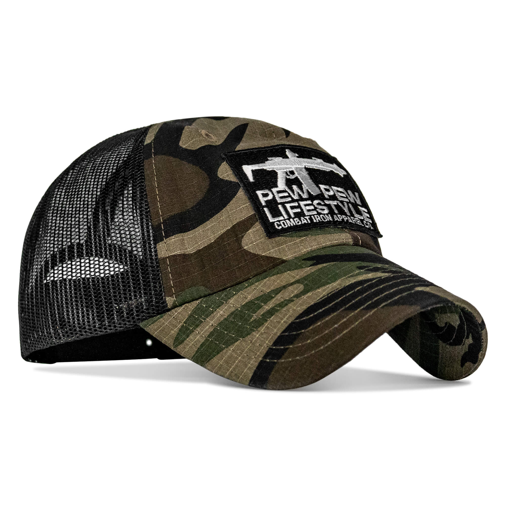 Ripstop Pew Pew Lifesyle Patch Tactical Ripstop Mesh Snapback Hat - Image 10