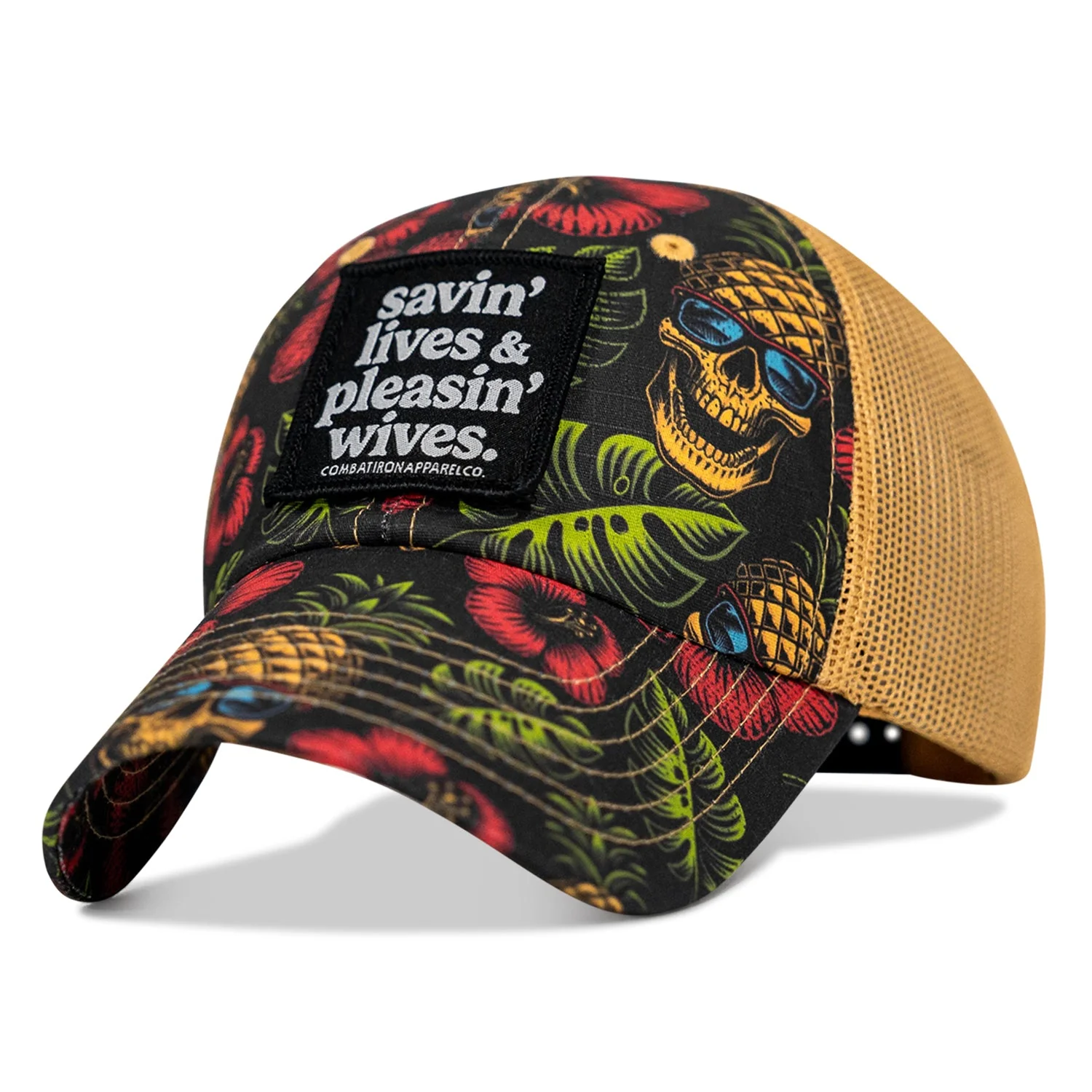 Ripstop Savin' Lives & Pleasin' Wives  Patch Tactical Ripstop Mesh Snapback Hat - Image 5