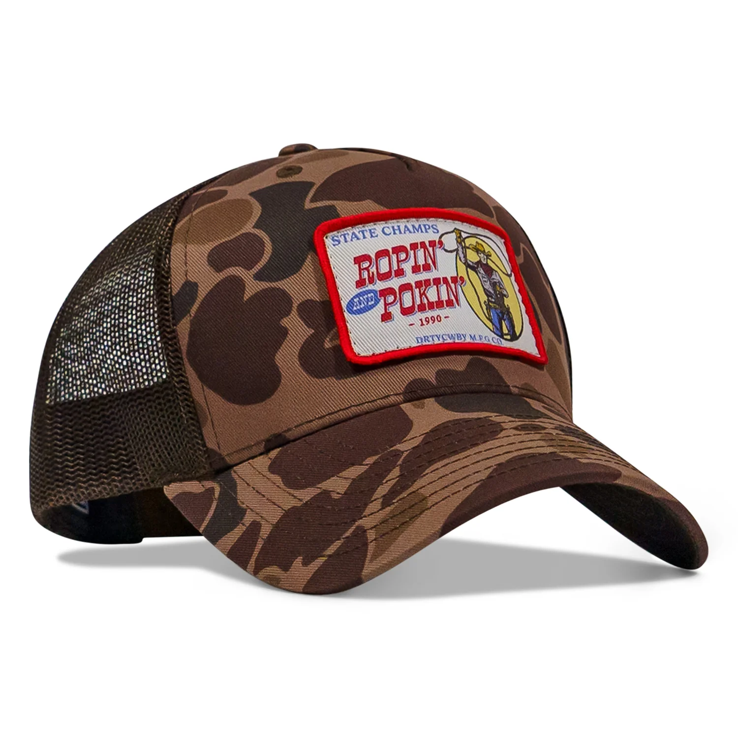 Ropin' and Pokin' Dirty Cowboys Patch SnapBack Hat - Image 2