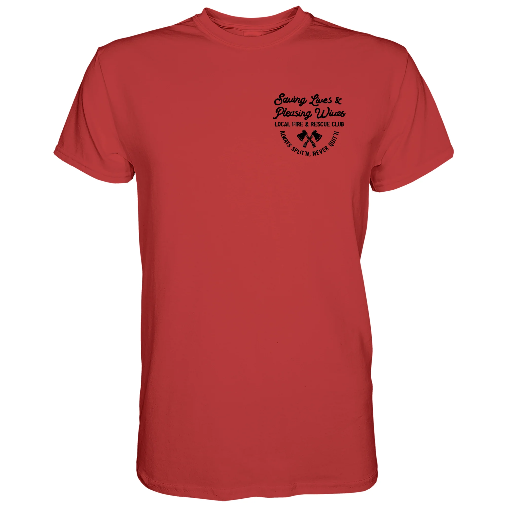 Saving Lives & Pleasing Wives Fire & Rescue Club Men's T-Shirt - Image 2