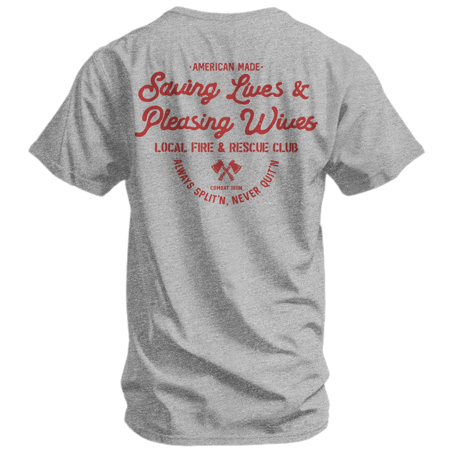 Saving Lives & Pleasing Wives Fire & Rescue Club Men's T-Shirt - Image 3