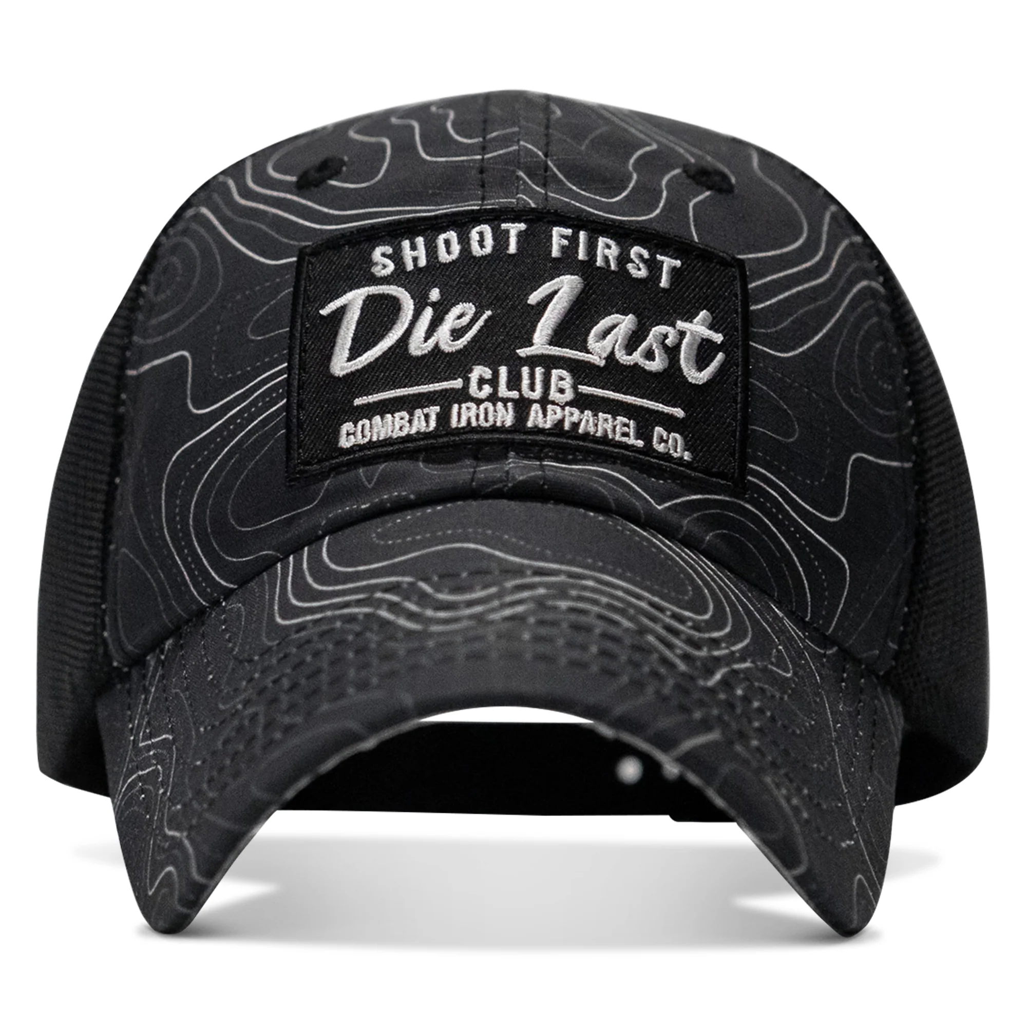 Shoot First. Die Last. Club Patch Tactical Ripstop Mesh Snapback Hat - Image 24