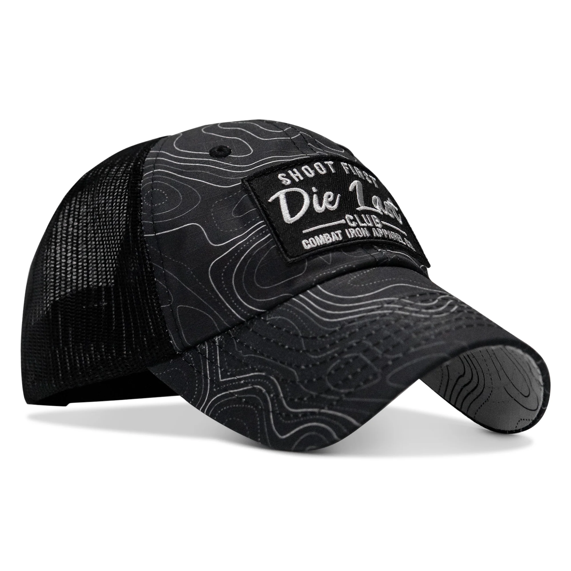 Shoot First. Die Last. Club Patch Tactical Ripstop Mesh Snapback Hat - Image 26