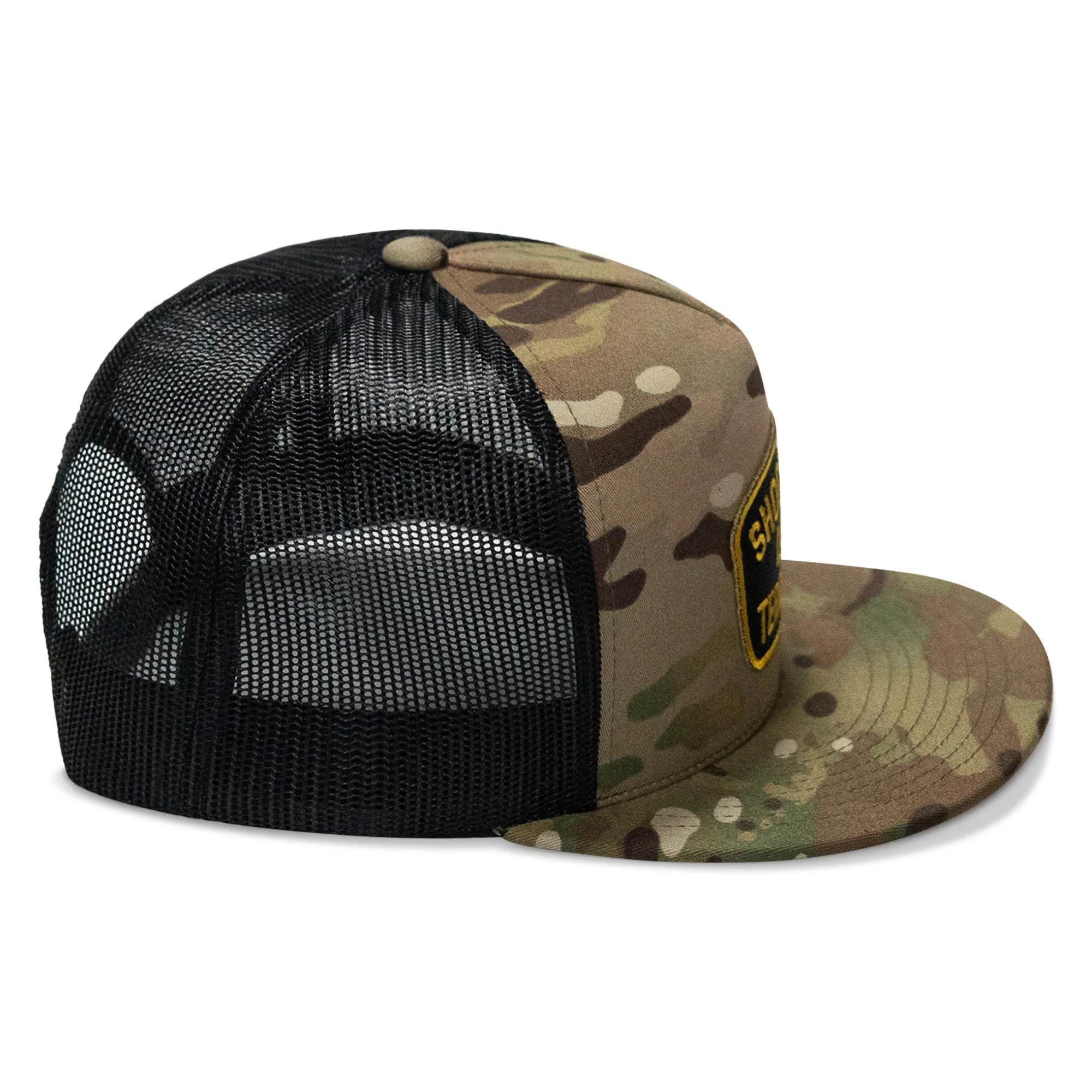 Shoot Your Local Terrorist Patch Flatbill Snapback Hat - Image 15
