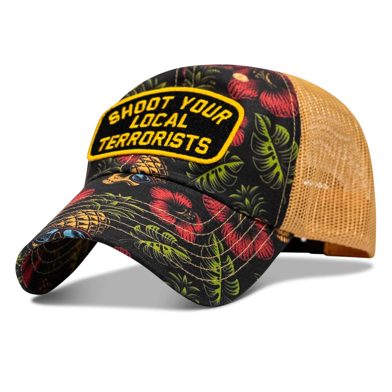 Shoot Your Local Terrorists Patch RipStop Tactical Mesh Snapback Hat - Image 6