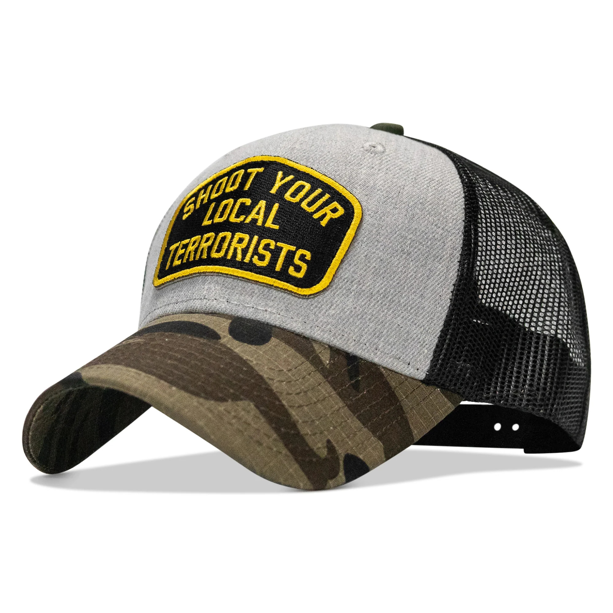 Shoot Your Local Terrorists Patch Snapback Hat - Image 21